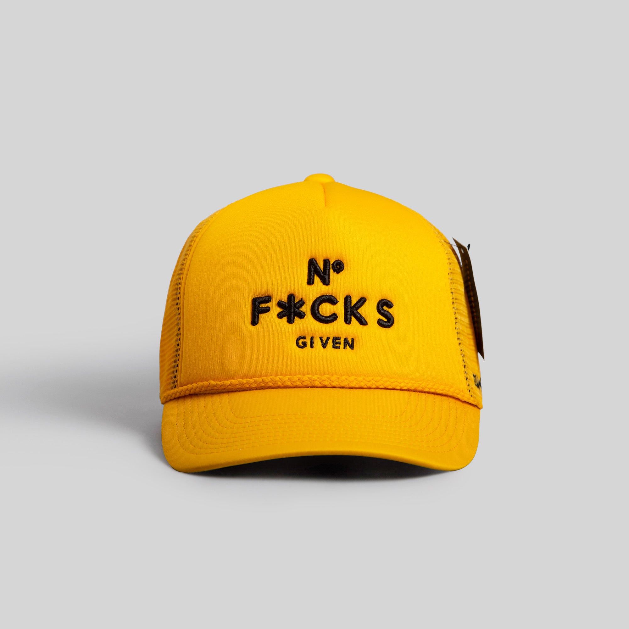 NO F*CKS GIVEN YELLOW TRUCKER HAT