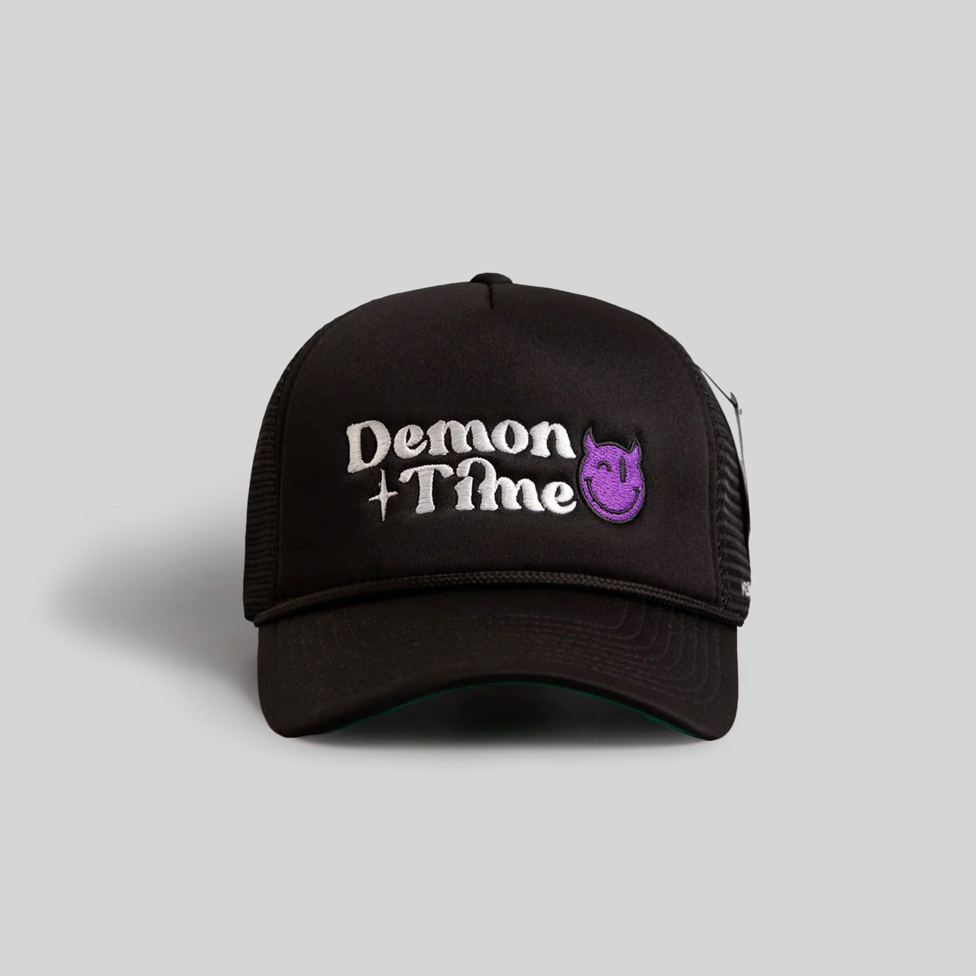 DEMON TIME BLACK TRUCKER HAT - PURPLE DEVIL