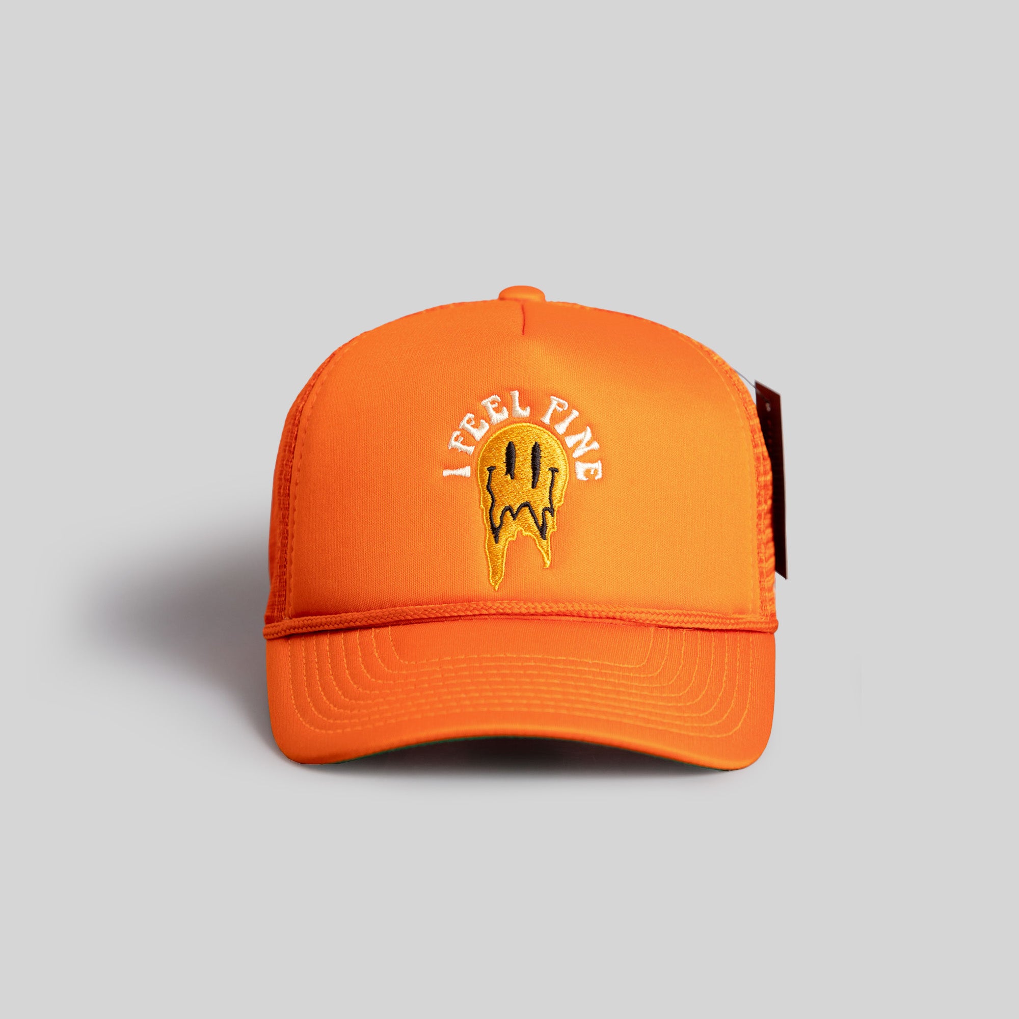 I FEEL FINE ORANGE TRUCKER HAT
