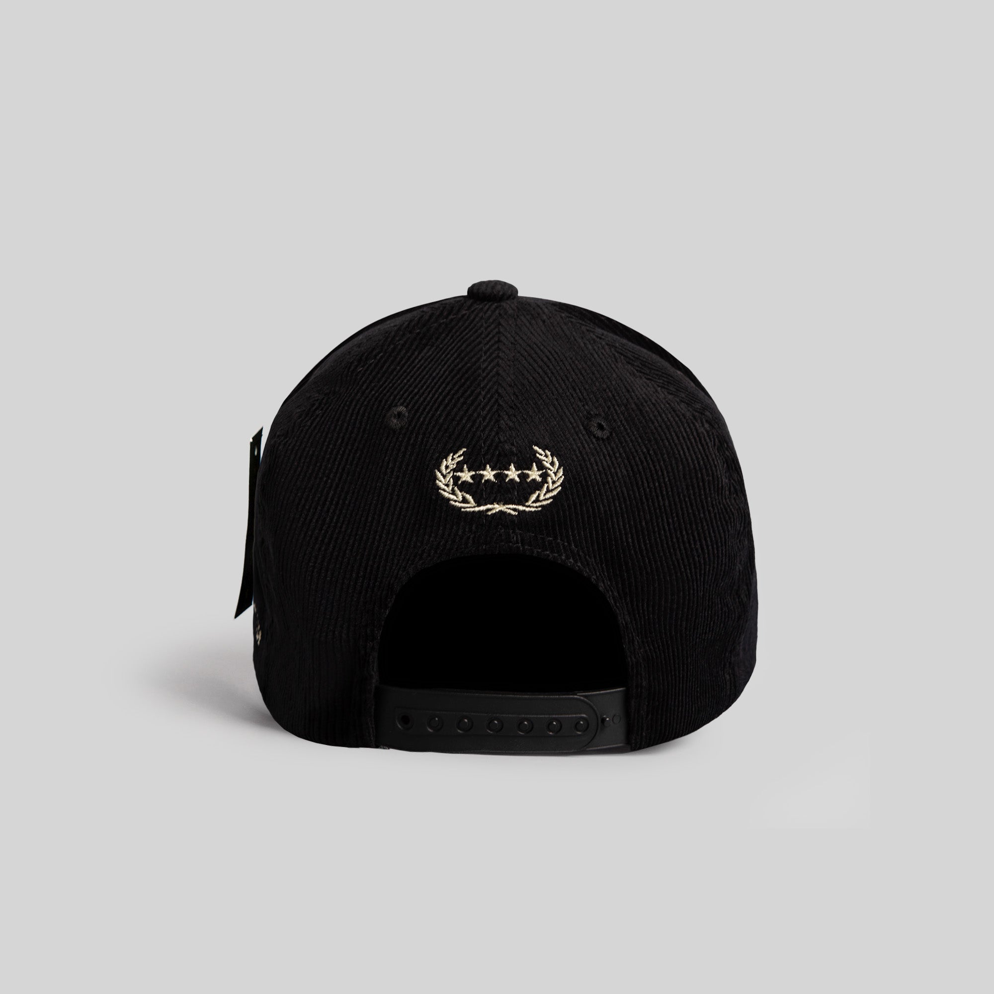 RESPECTFULLY BLACK CORDUROY TRUCKER HAT