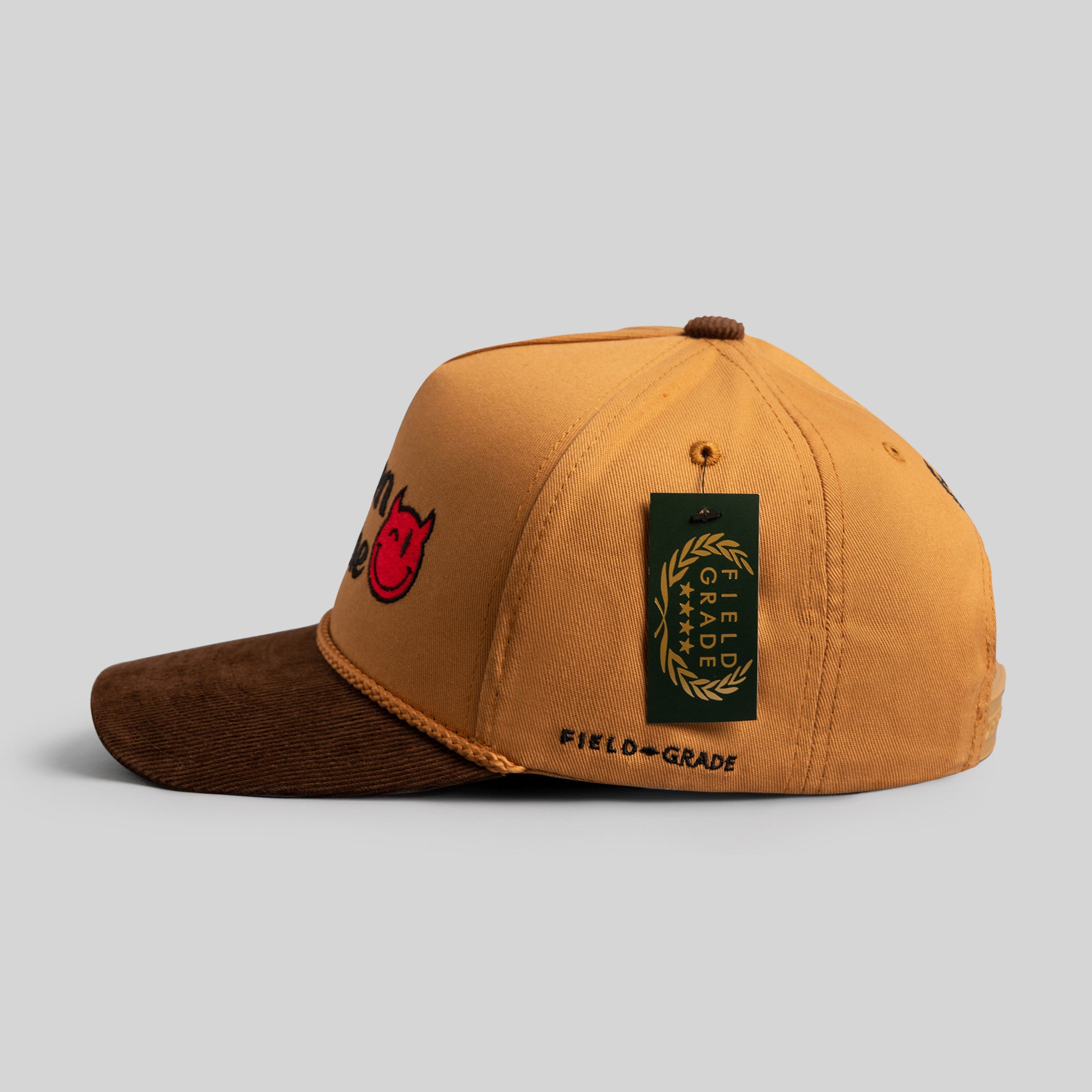 DEMON TIME WHEAT/MOCHA CORDUROY BRIM TRUCKER HAT