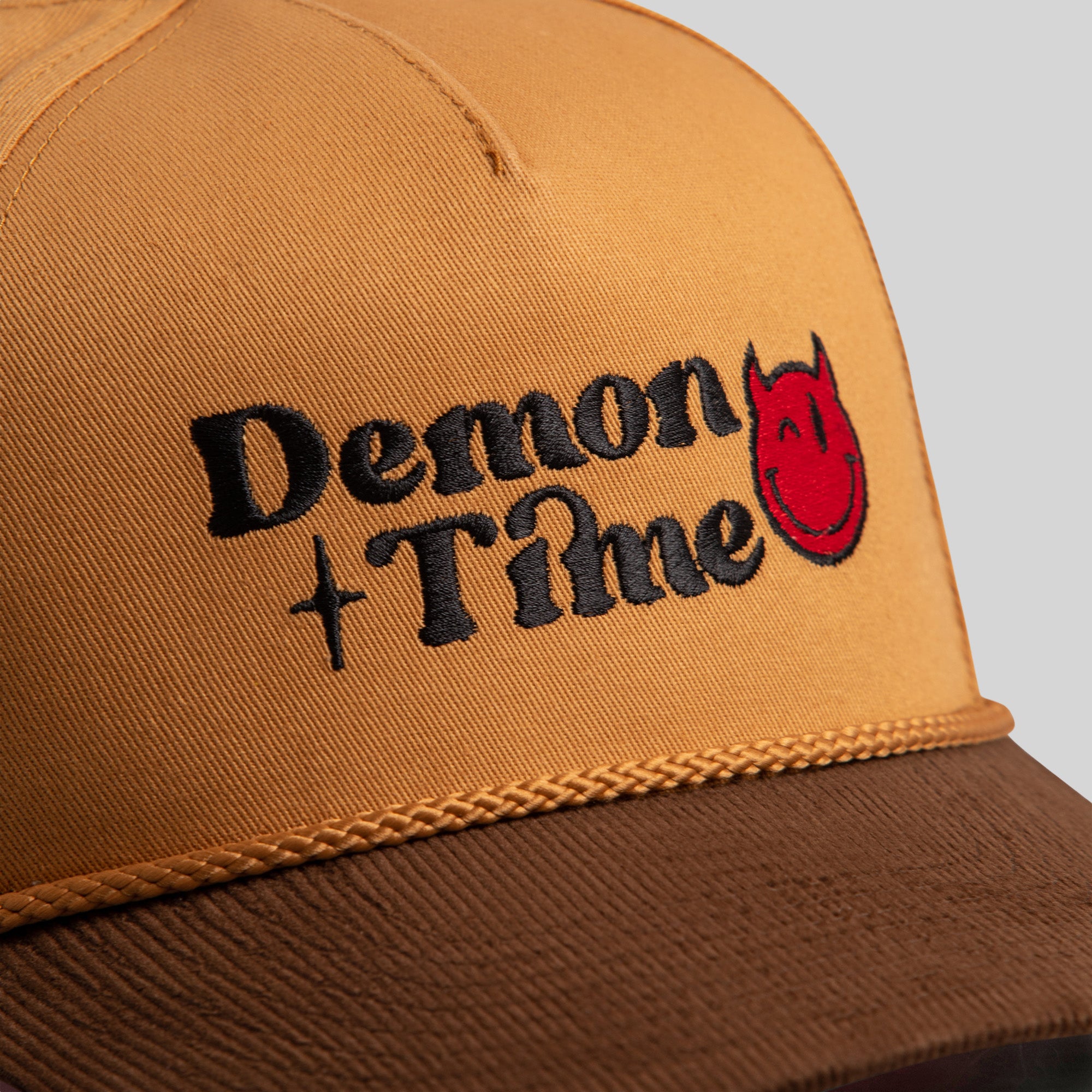 DEMON TIME WHEAT/MOCHA CORDUROY BRIM TRUCKER HAT
