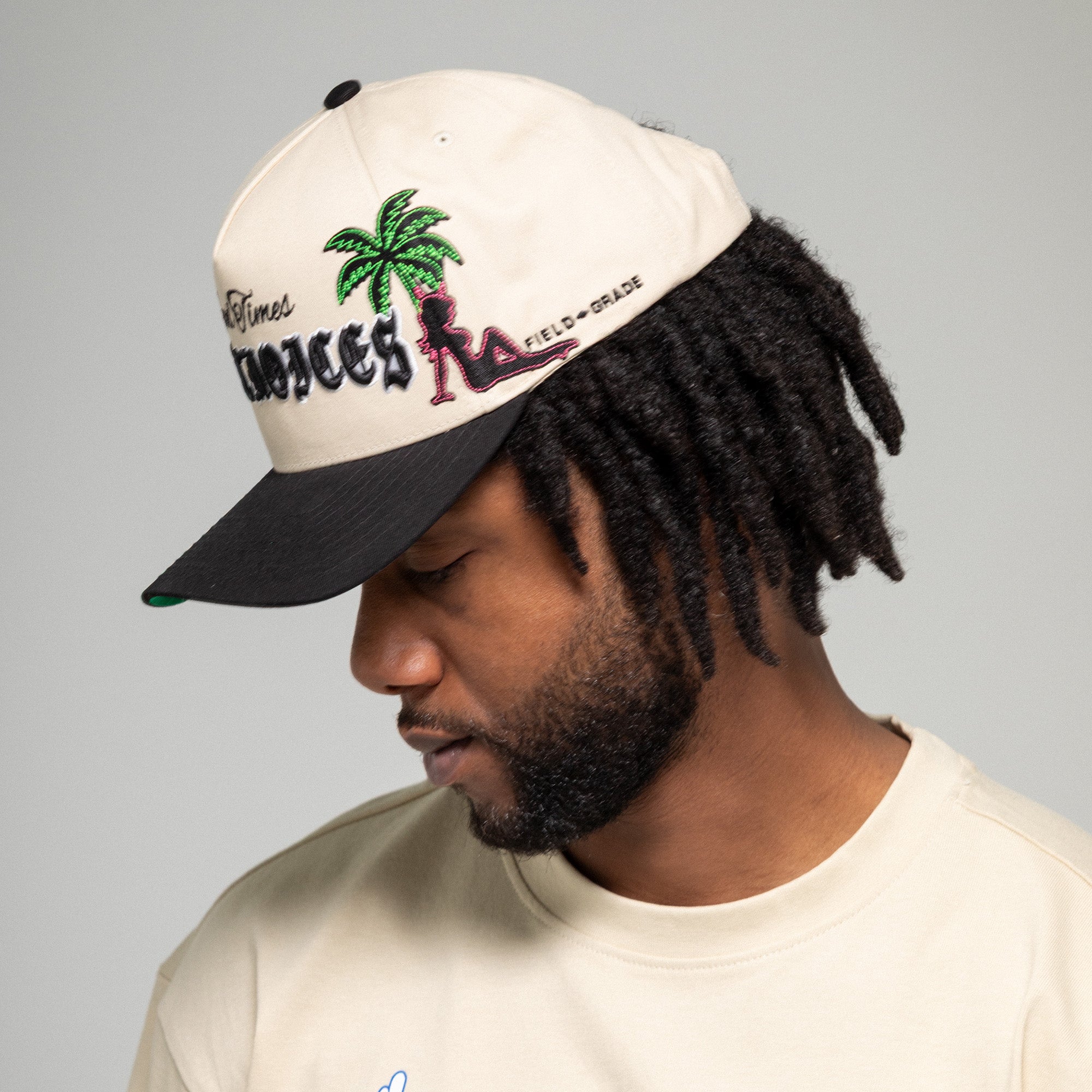 GOOD TIMES SAND BLACK TWILL TRUCKER