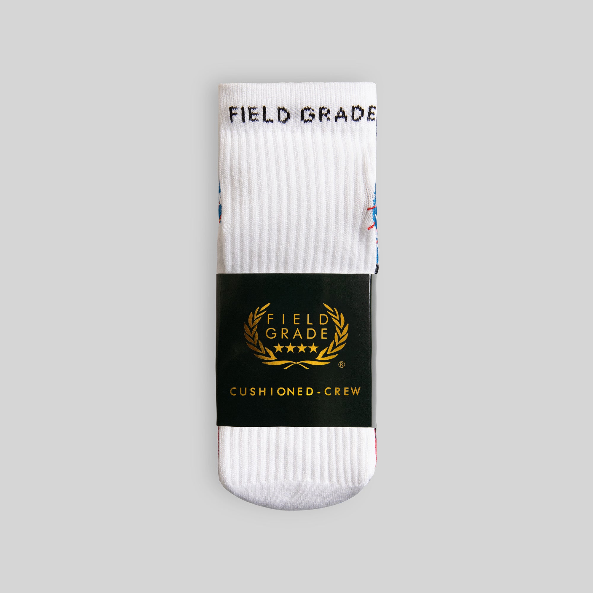 NASA MEATBALL WHITE/BLACK CUSHIONED CREW SOCK 2 PACK