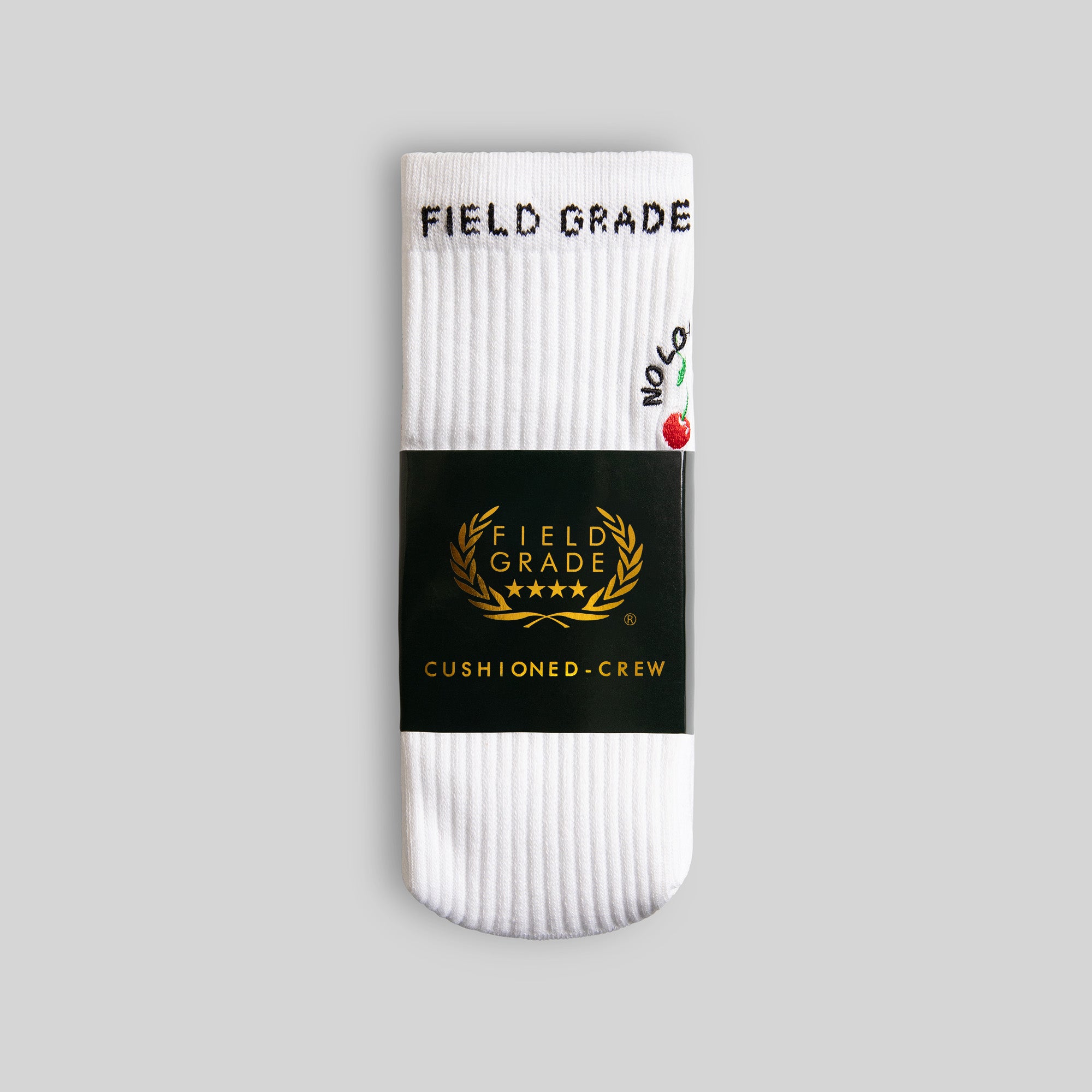 NO LOVE CLUB WHITE CUSHIONED CREW SOCK 2 PACK