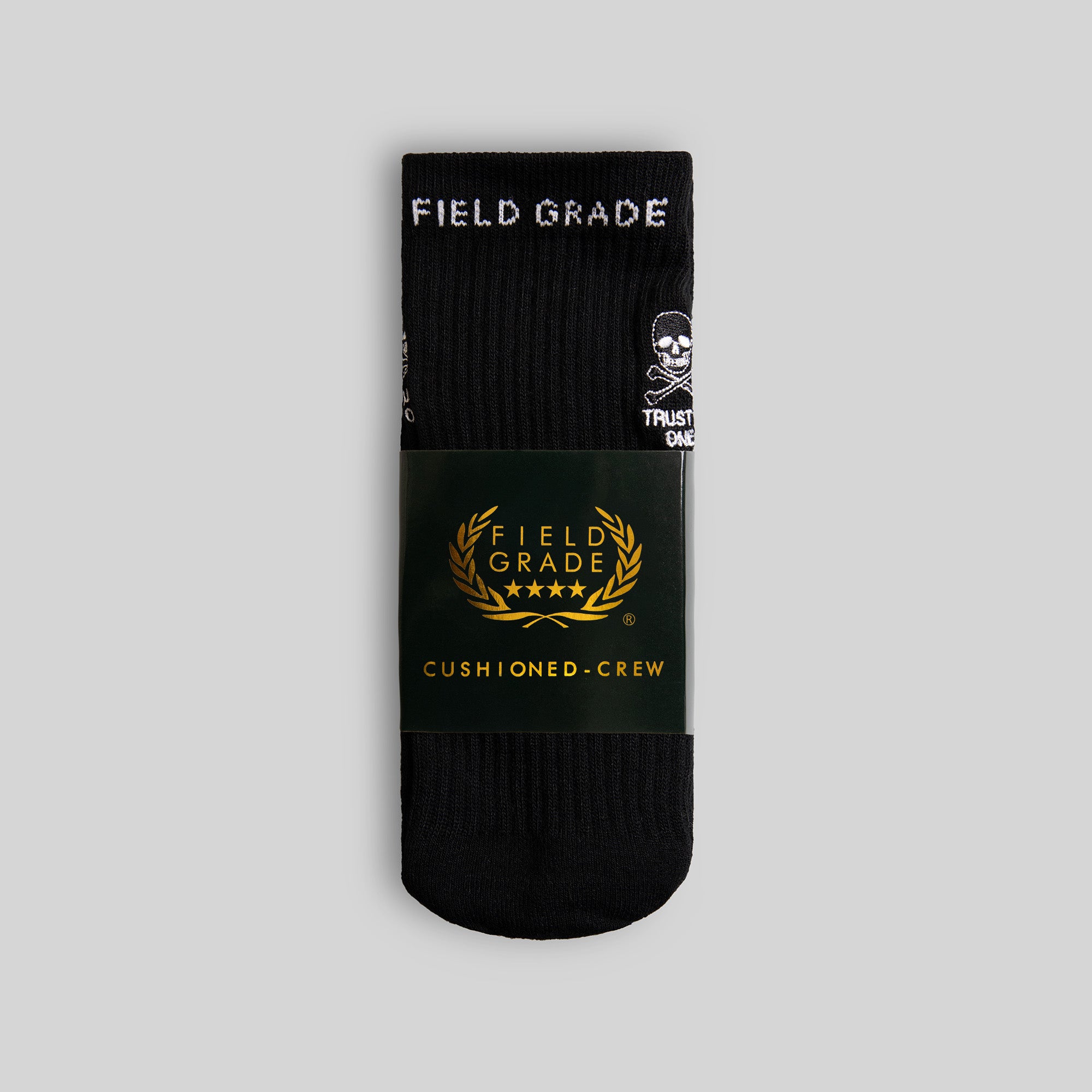 TRUST NO ONE MULTI PACK CUSHIONED CREW SOCK 2 PACK