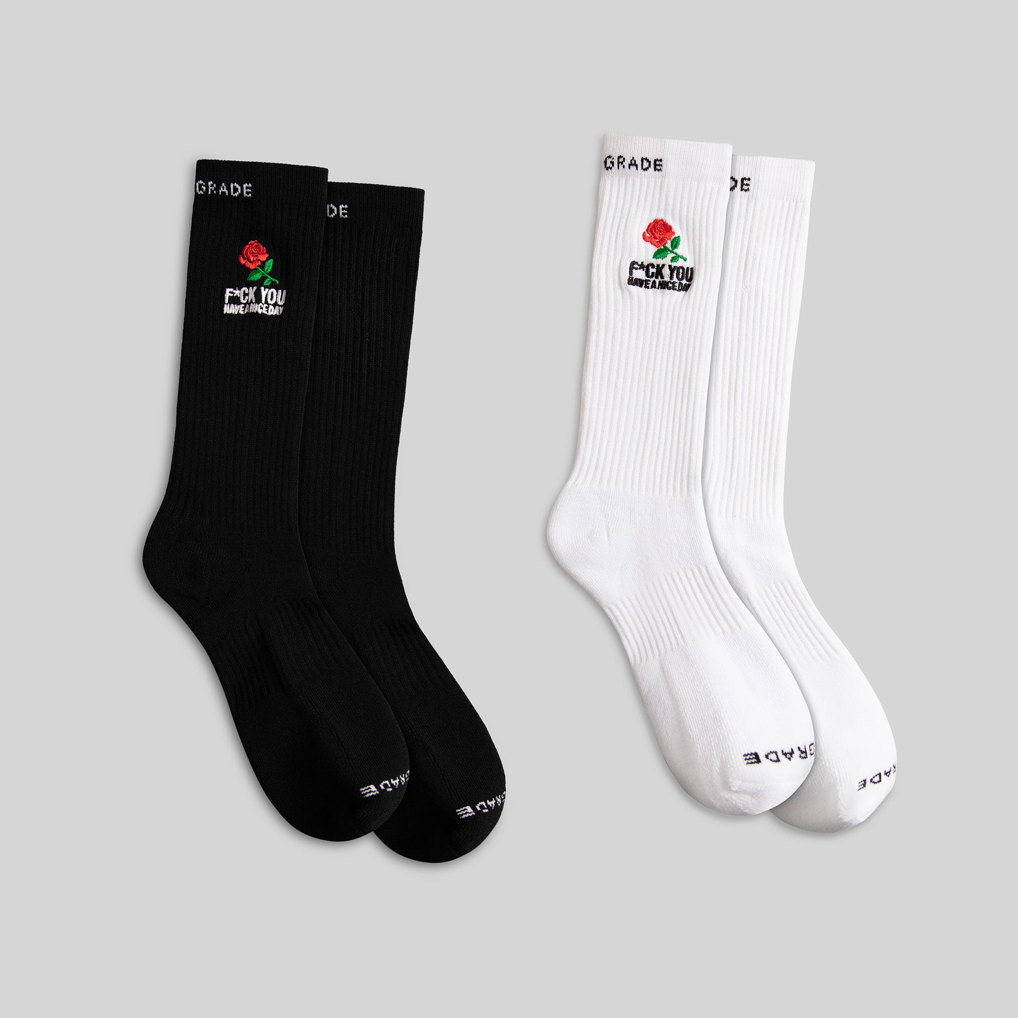 HAVE A NICE DAY MULTI PACK CUSHIONED CREW SOCK 2 PACK