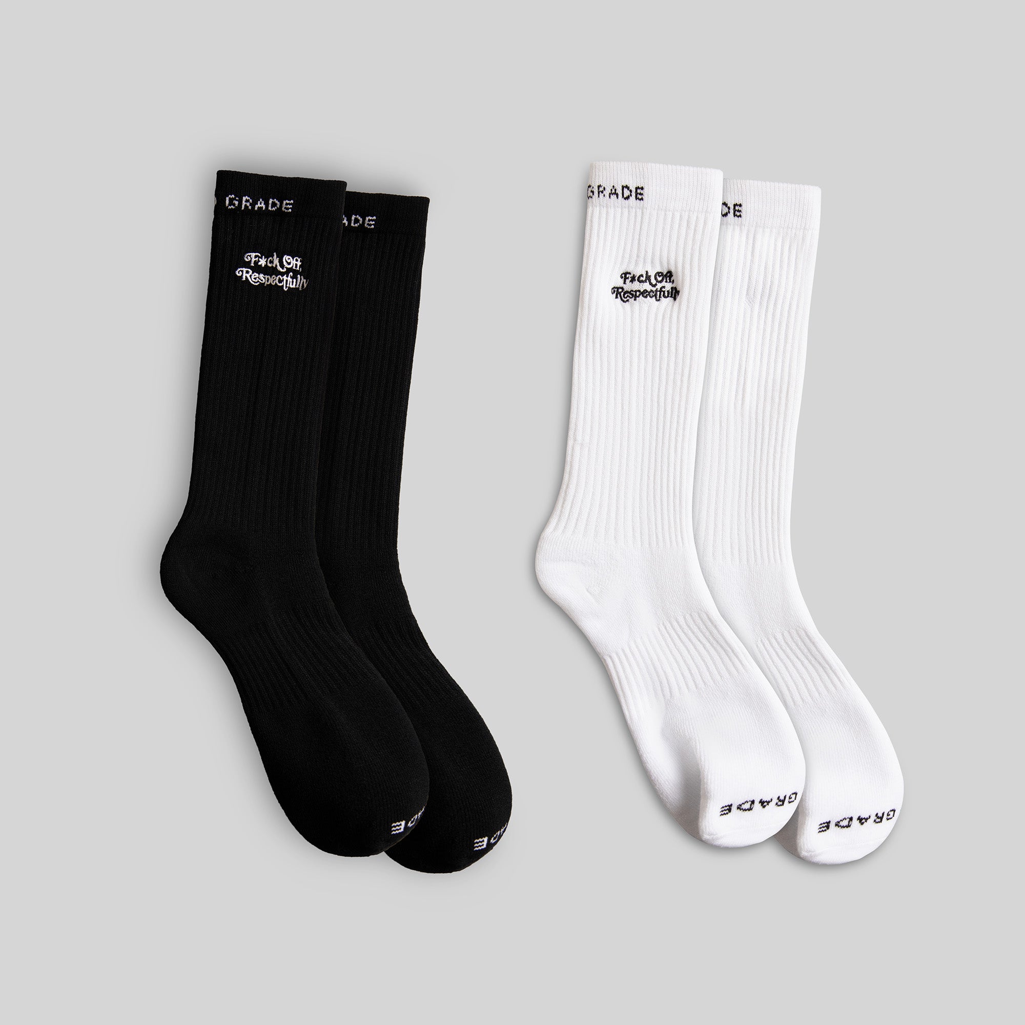 RESPECTFULLY MULTI PACK CUSHIONED CREW SOCK 2 PACK