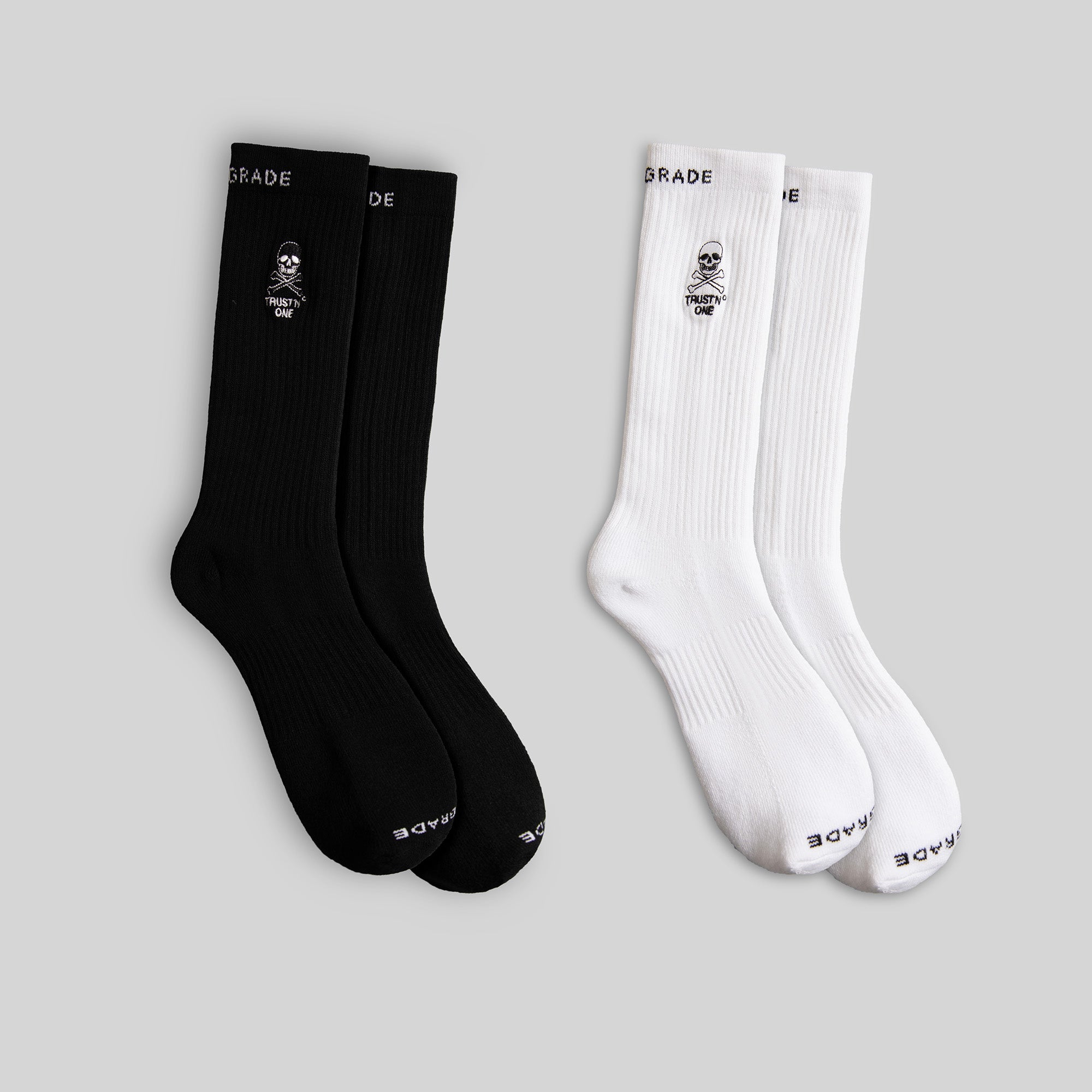 TRUST NO ONE MULTI PACK CUSHIONED CREW SOCK 2 PACK