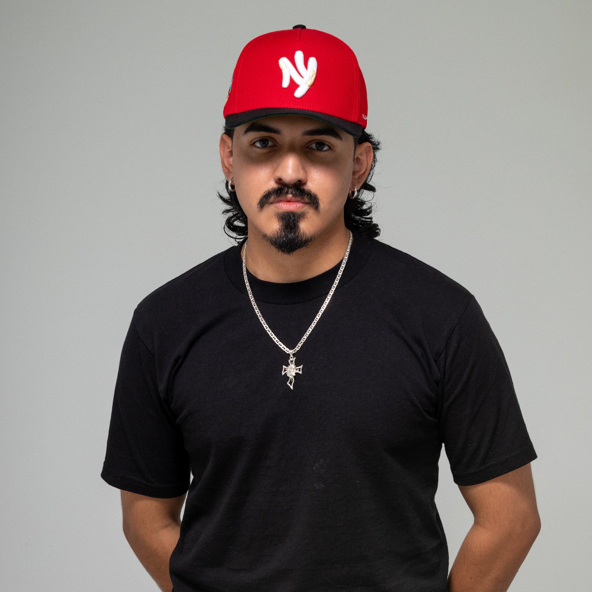 FIELD GRADE X KURVE STUDIO NY IS HEALING RED BLACK WOOL TRUCKER