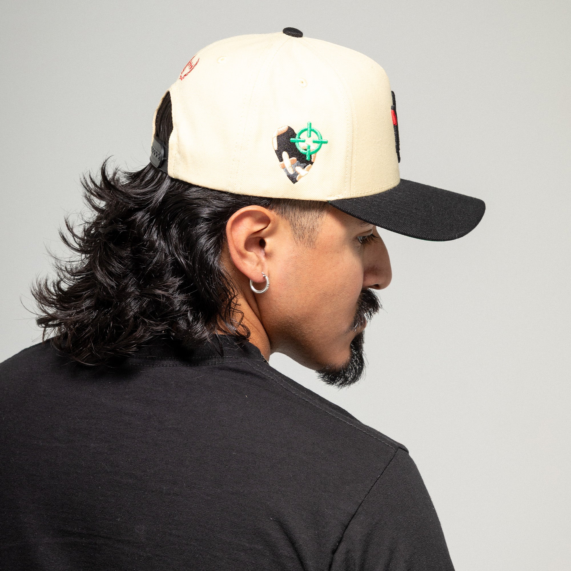 FIELD GRADE X KURVE STUDIO NY IS HEALING SAND BLACK WOOL TRUCKER