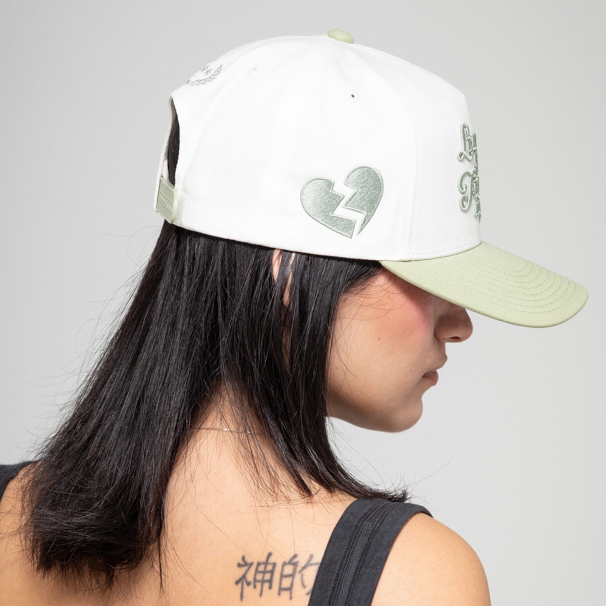 LEAVE YOUR FEELING OFF WHITE SAGE TWILL TRUCKER