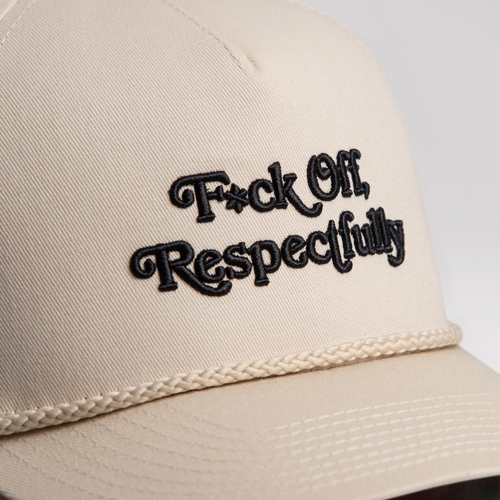 RESPECTFULLY SAND TWILL TRUCKER HAT
