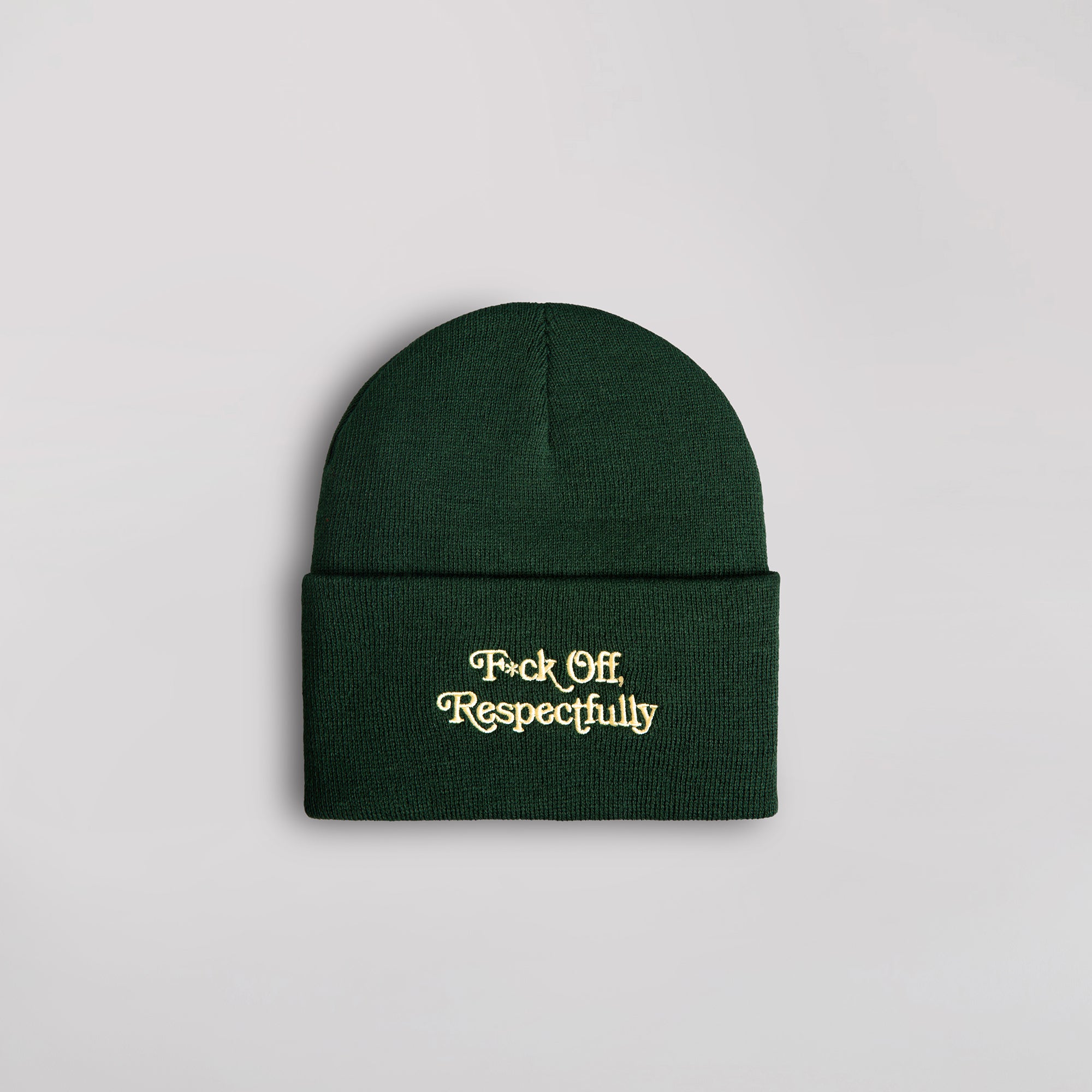 RESPECTFULLY FG GREEN CUFF BEANIE