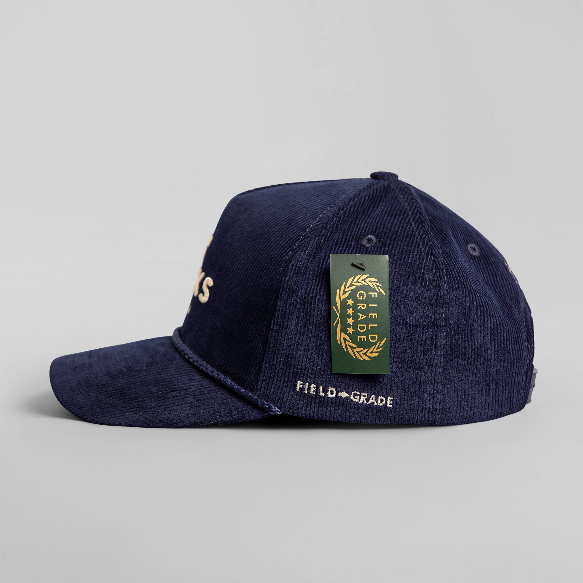 NO F*CKS GIVEN NAVY CORDUROY TRUCKER HAT