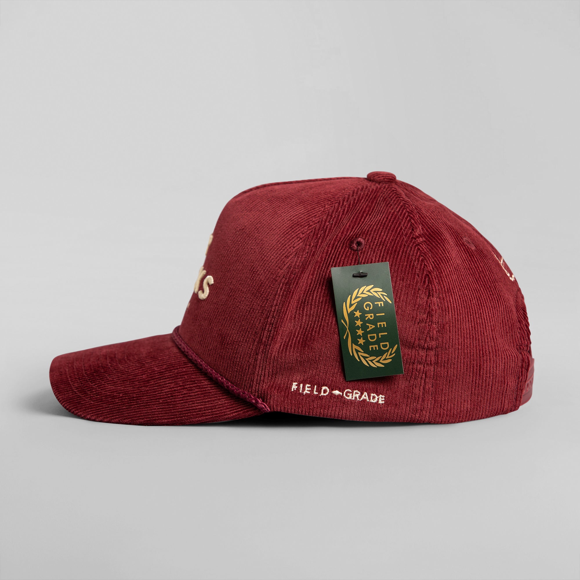 NO F*CKS GIVEN BORDEAUX CORDUROY TRUCKER HAT