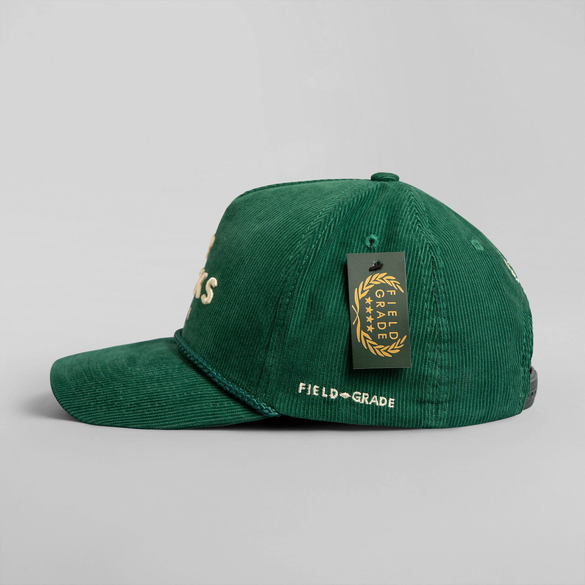 NO F*CKS GIVEN FG GREEN CORDUROY TRUCKER HAT
