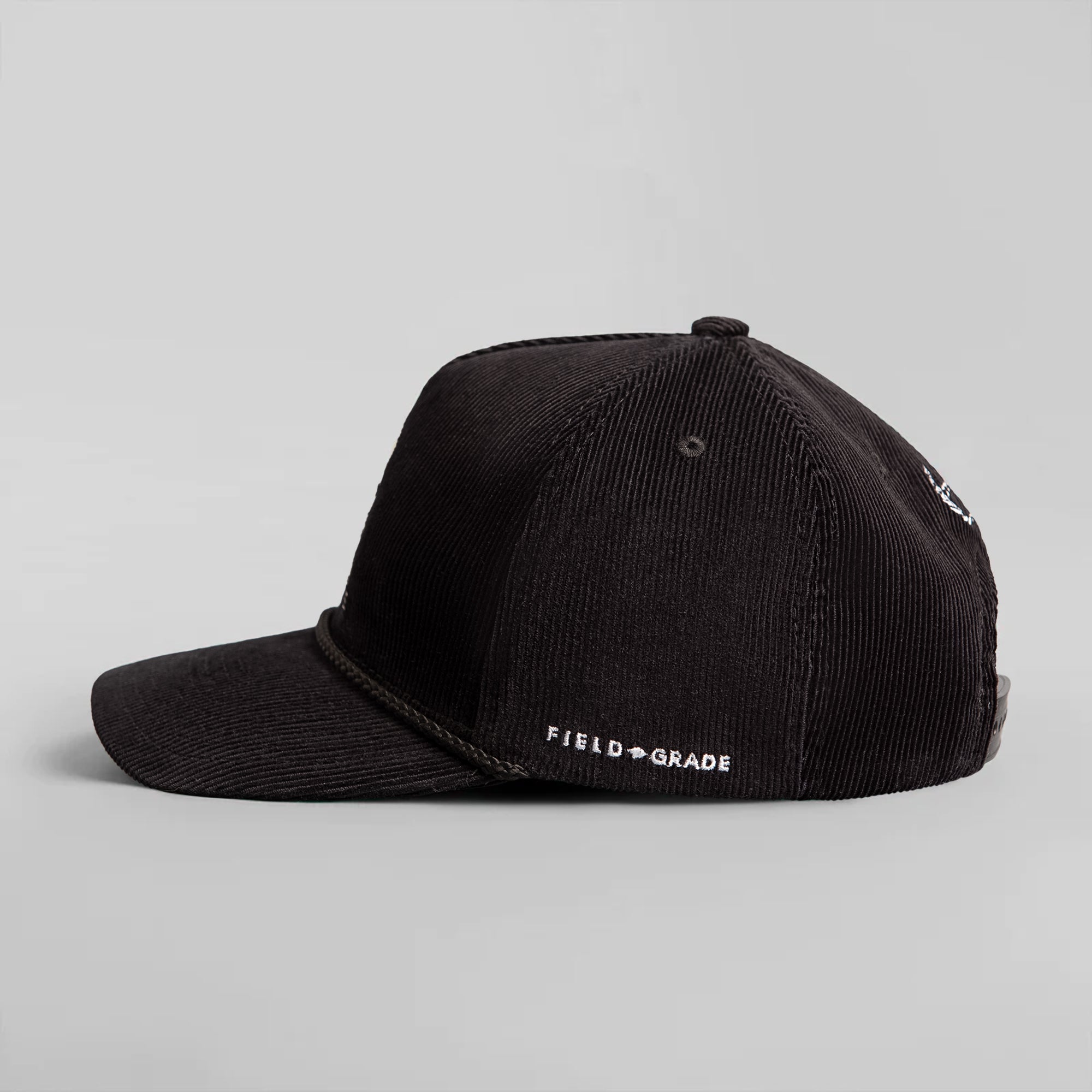 TRUST NO ONE BLACK CORDUROY TRUCKER HAT