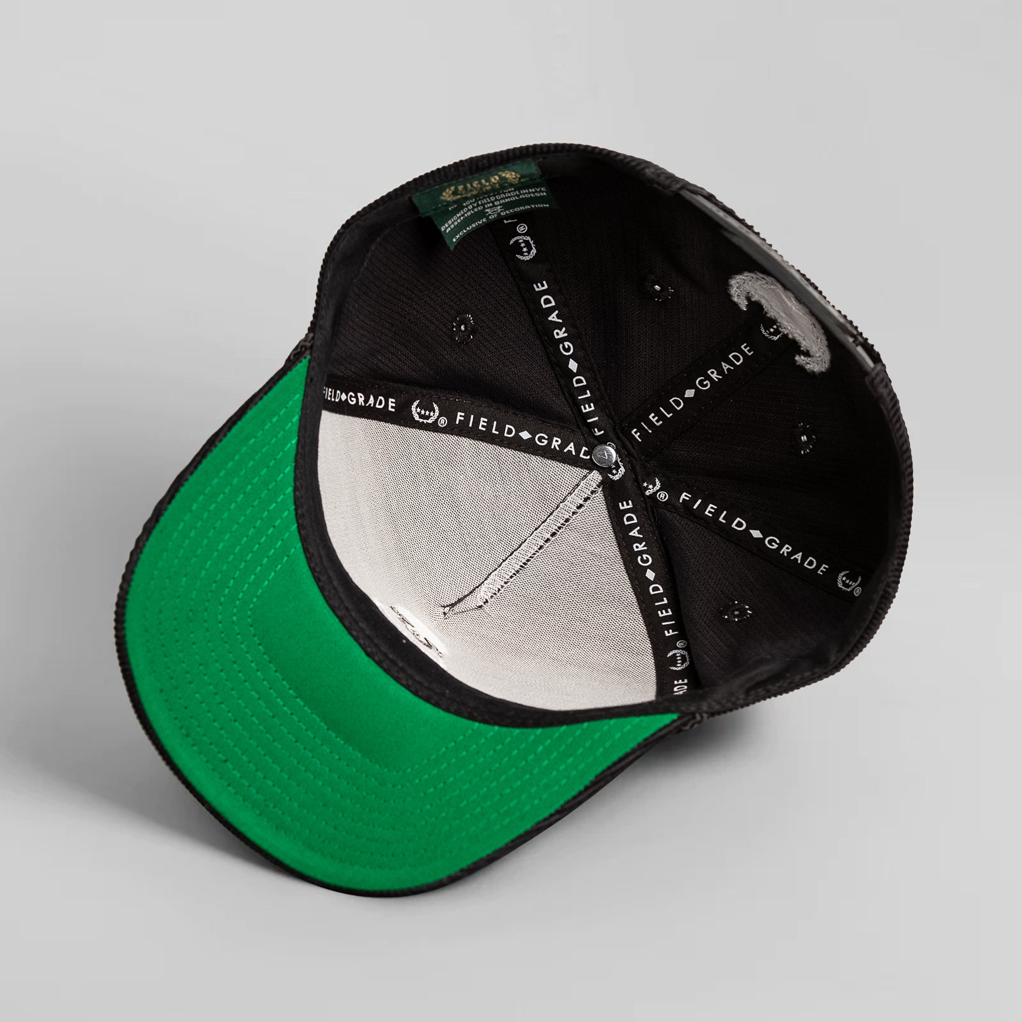 TRUST NO ONE BLACK CORDUROY TRUCKER HAT