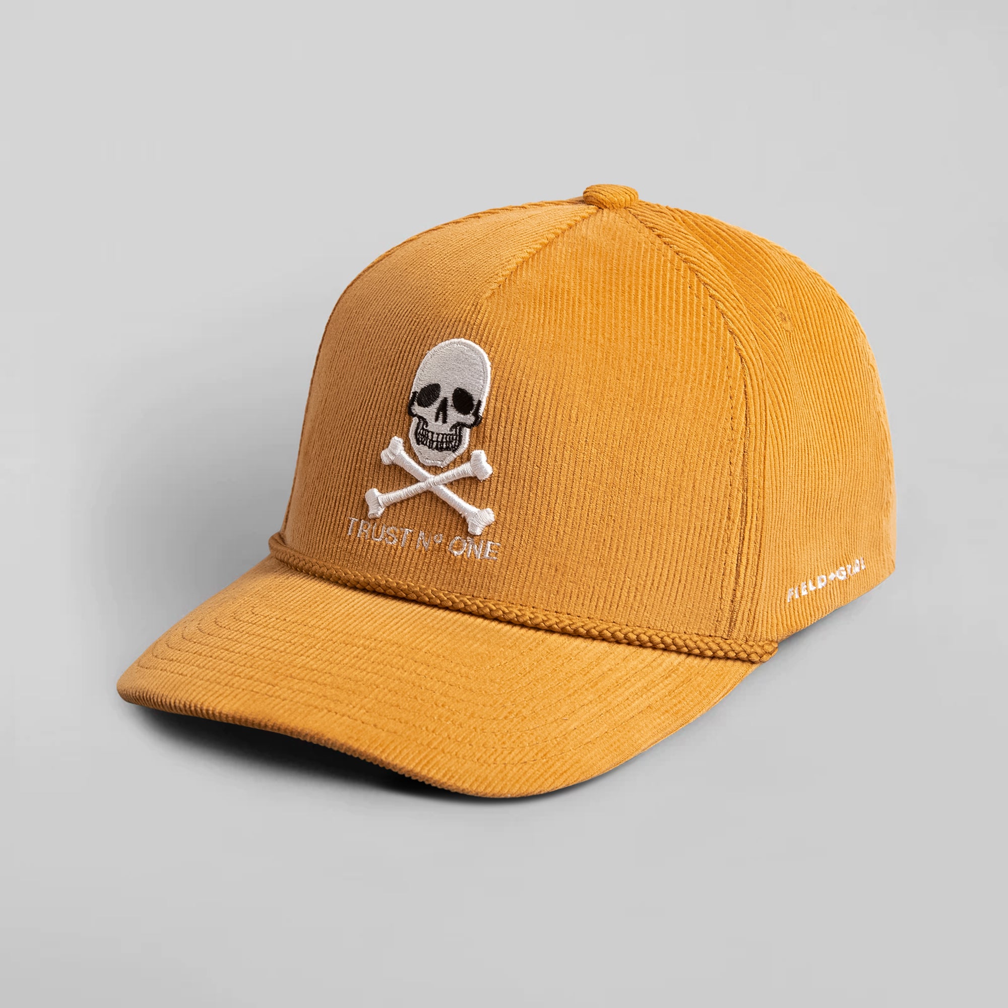 TRUST NO ONE WHEAT CORDUROY TRUCKER HAT