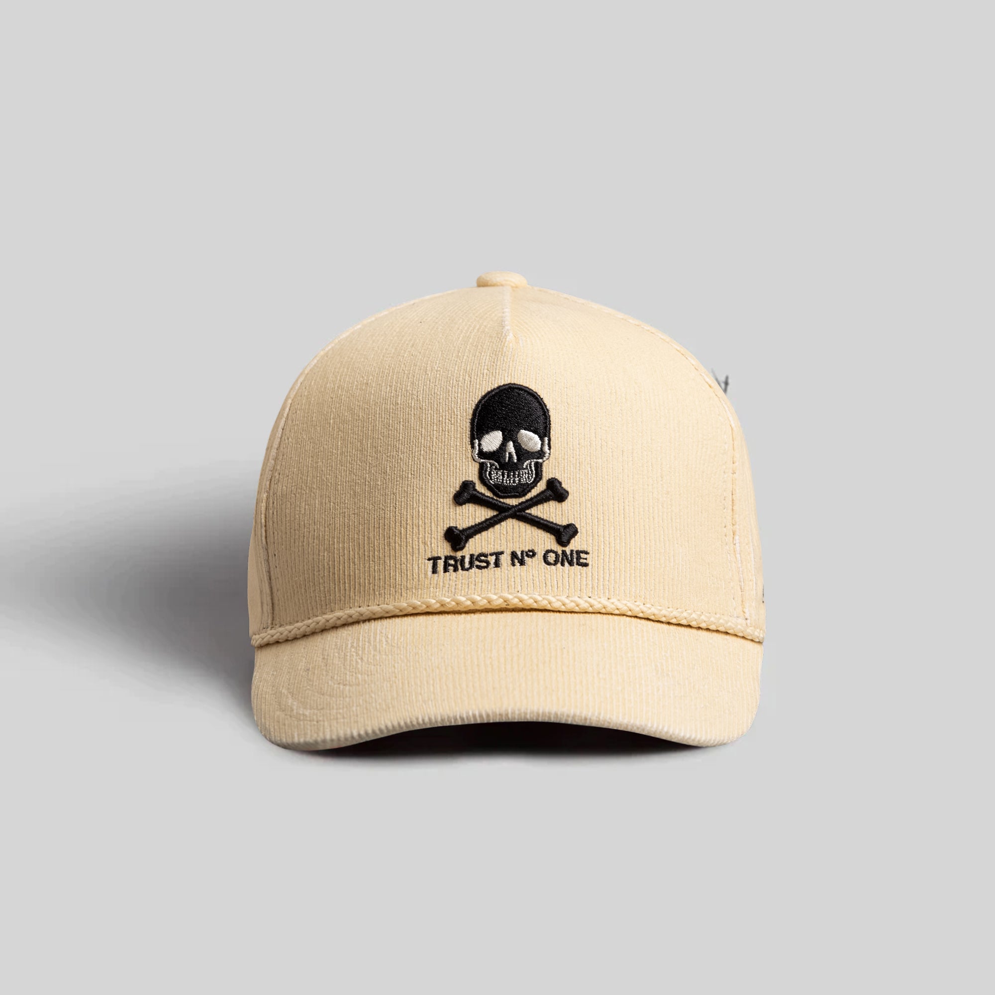 TRUST NO ONE SAND CORDUROY TRUCKER HAT
