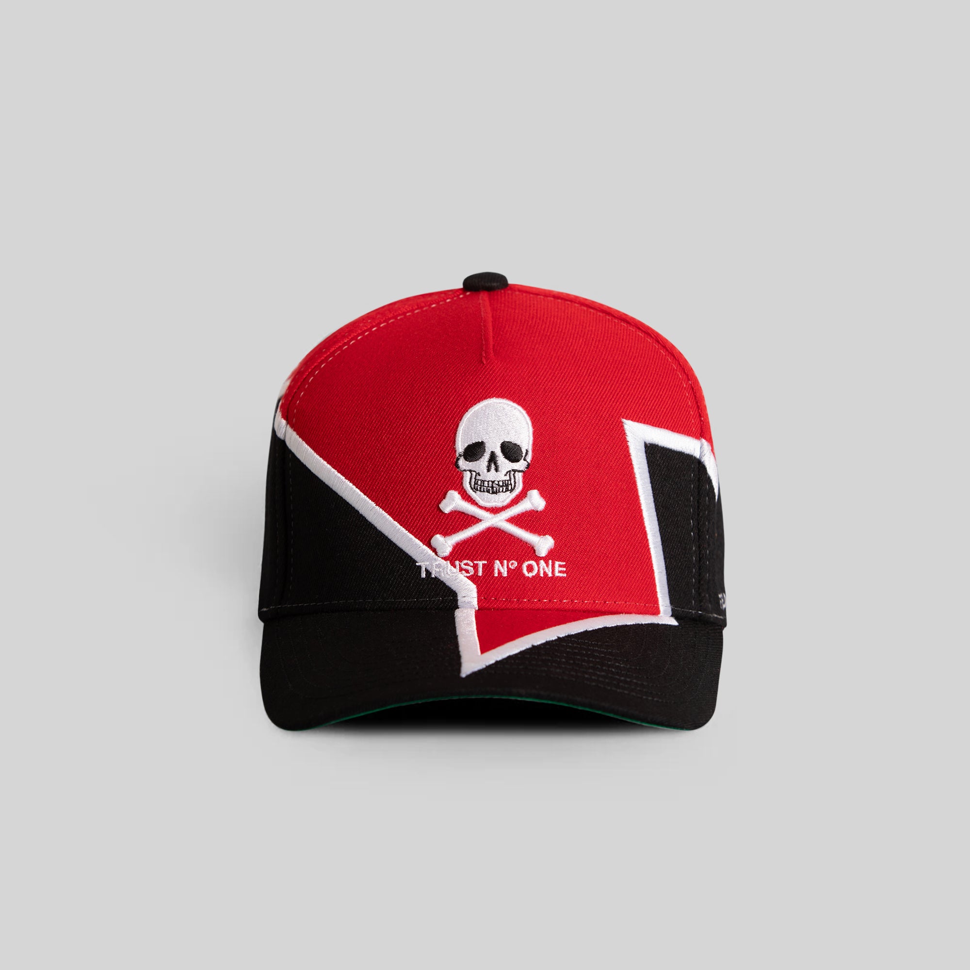 TRUST NO ONE QUAKE RED BLACK WOOL TRUCKER