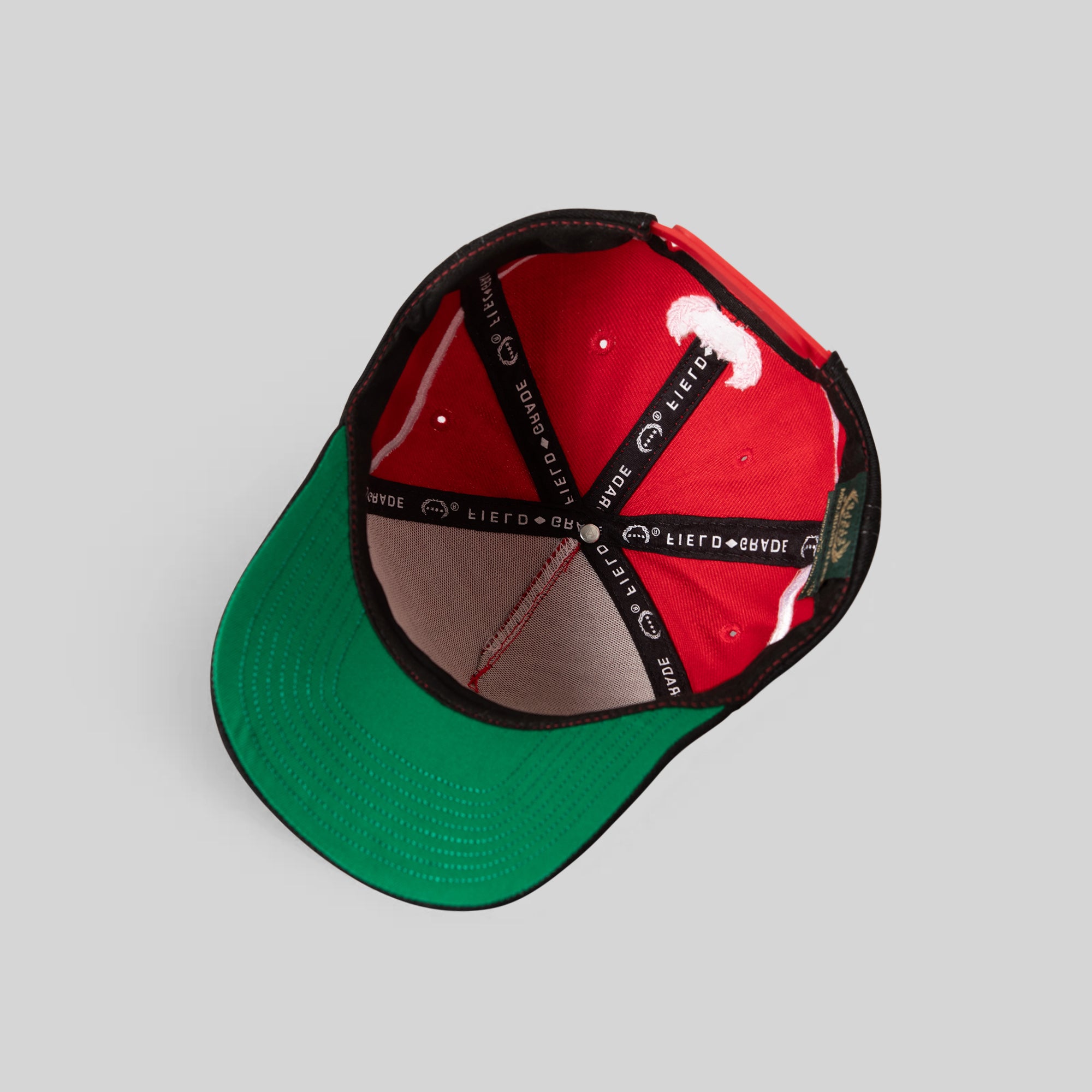 TRUST NO ONE QUAKE RED BLACK WOOL TRUCKER