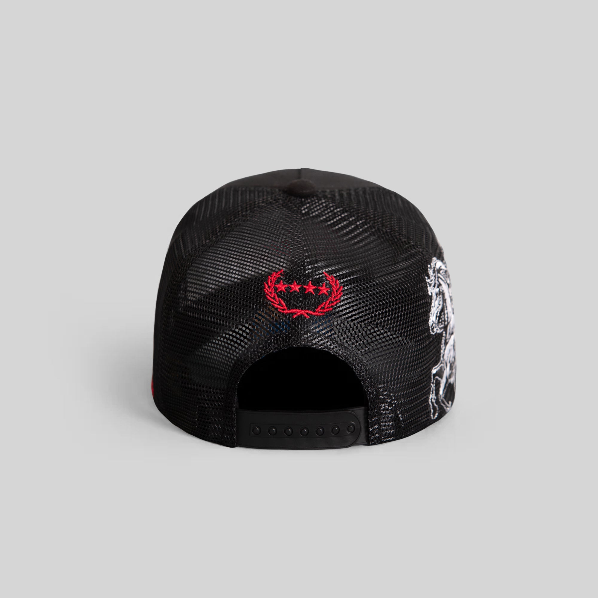 WILD RIDE BLACK TWILL MESH TRUCKER