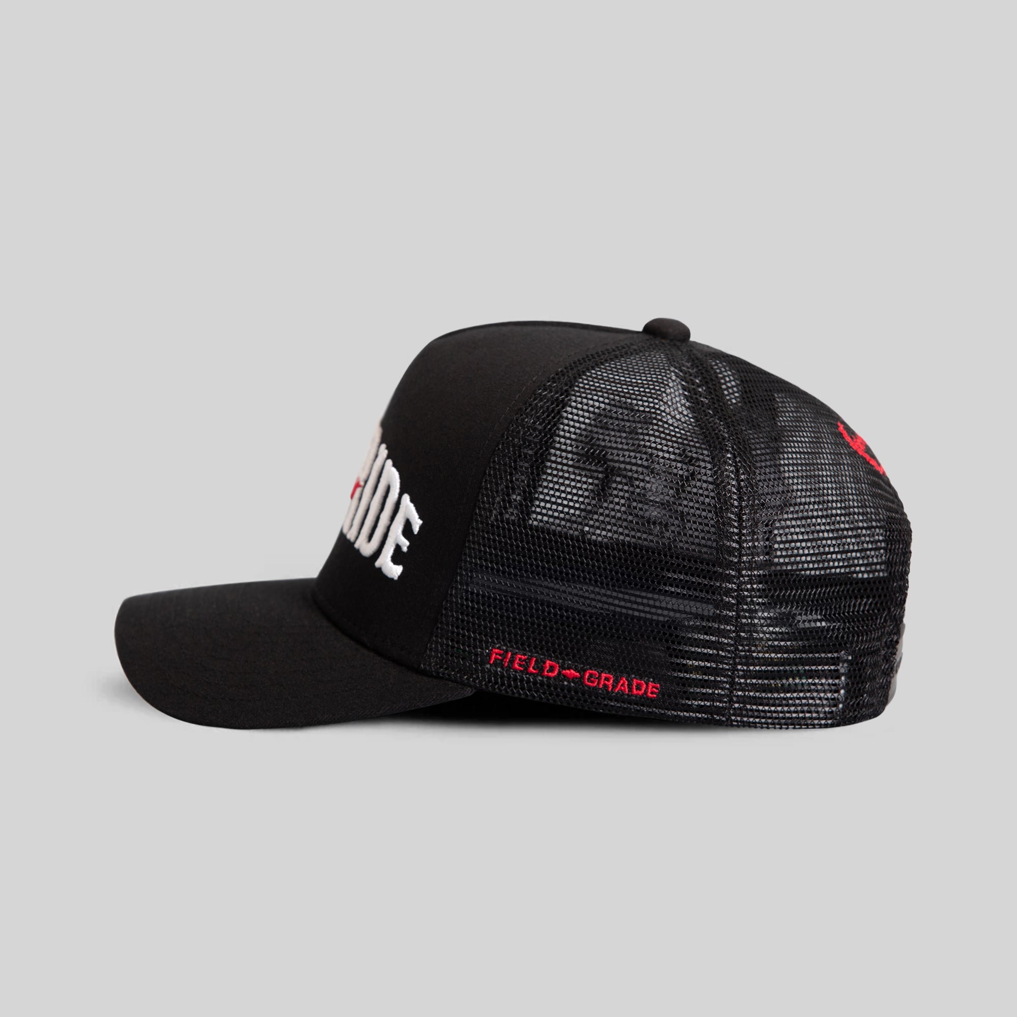WILD RIDE BLACK TWILL MESH TRUCKER