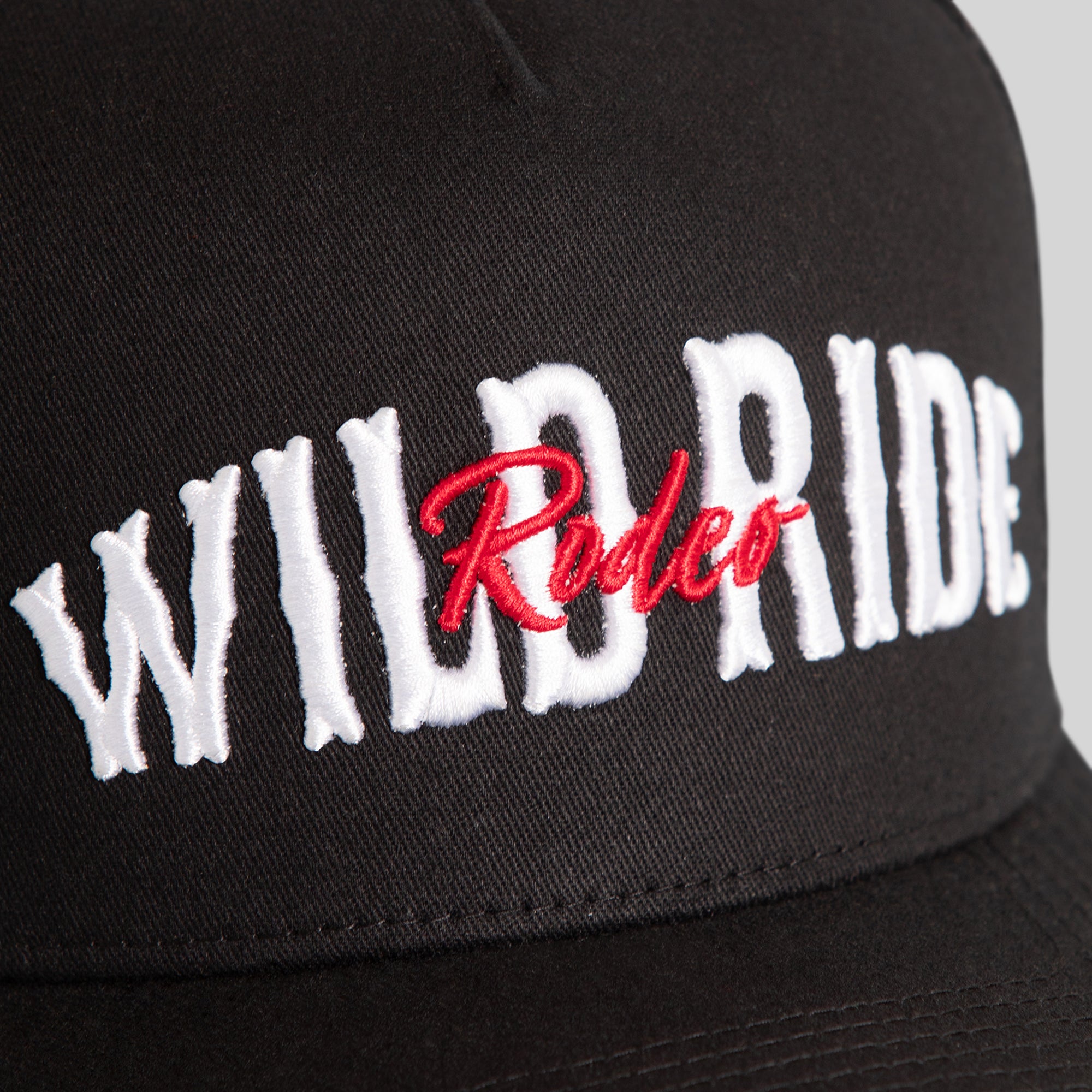 WILD RIDE BLACK TWILL MESH TRUCKER