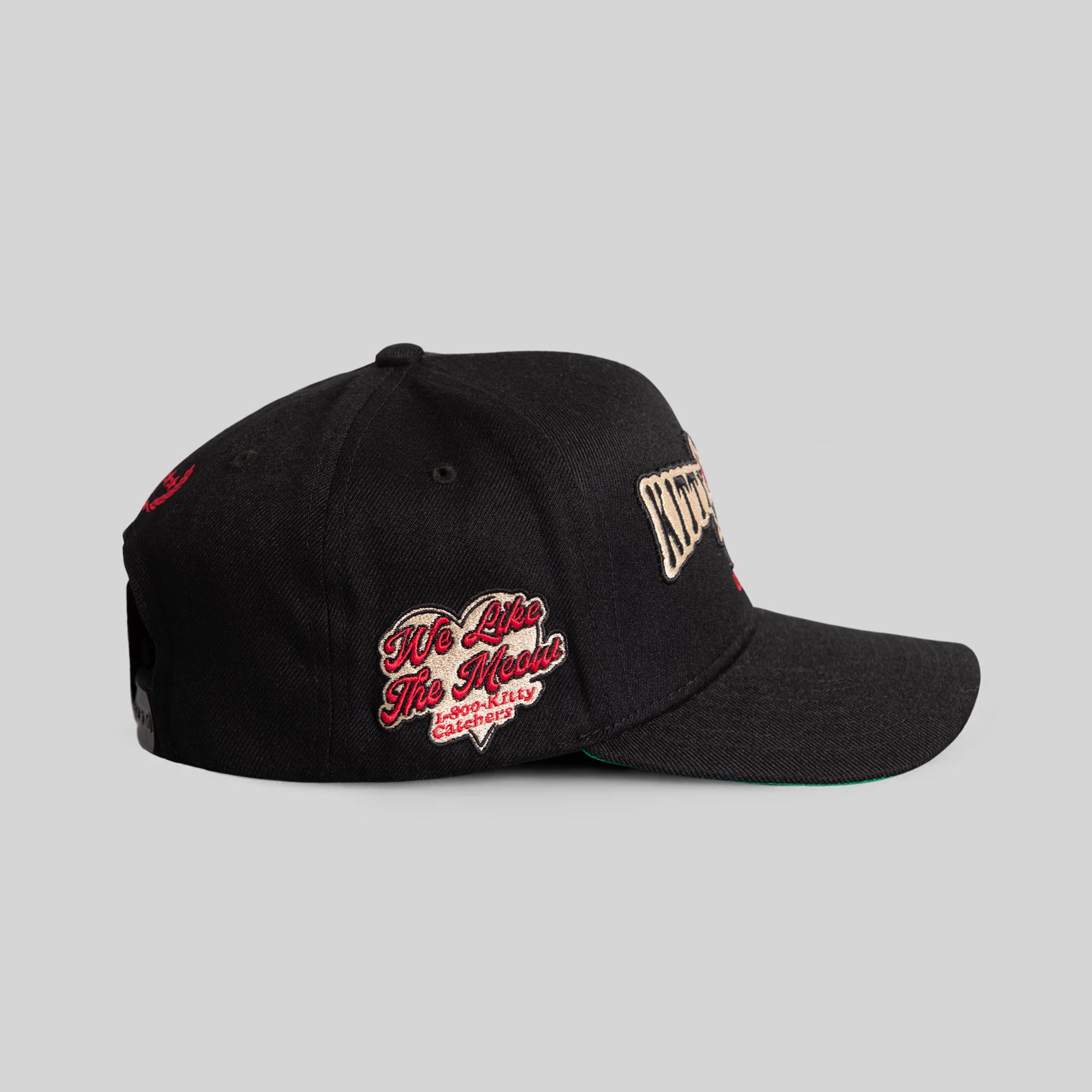 KITTY CATCHER BLACK WOOL TRUCKER