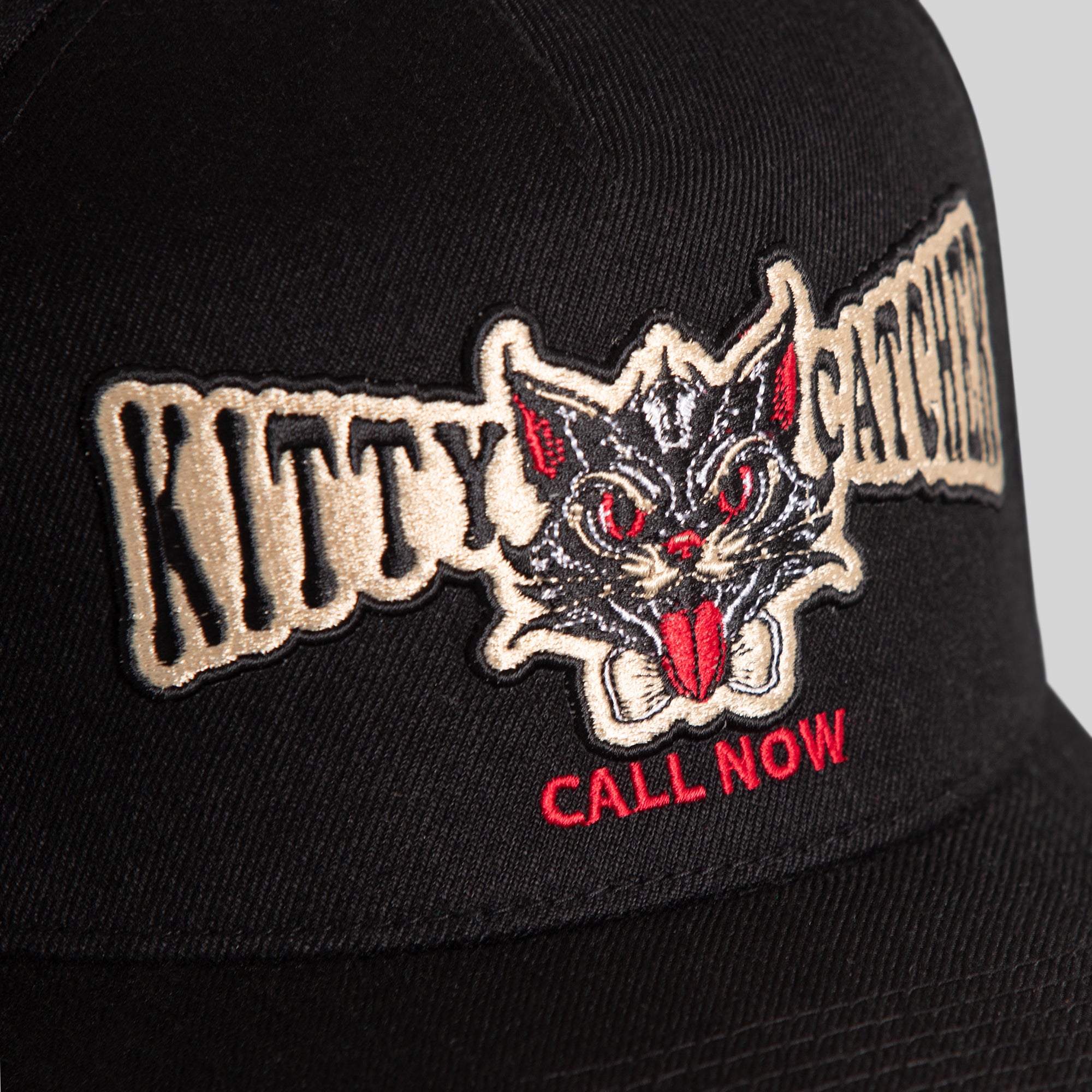 KITTY CATCHER BLACK WOOL TRUCKER