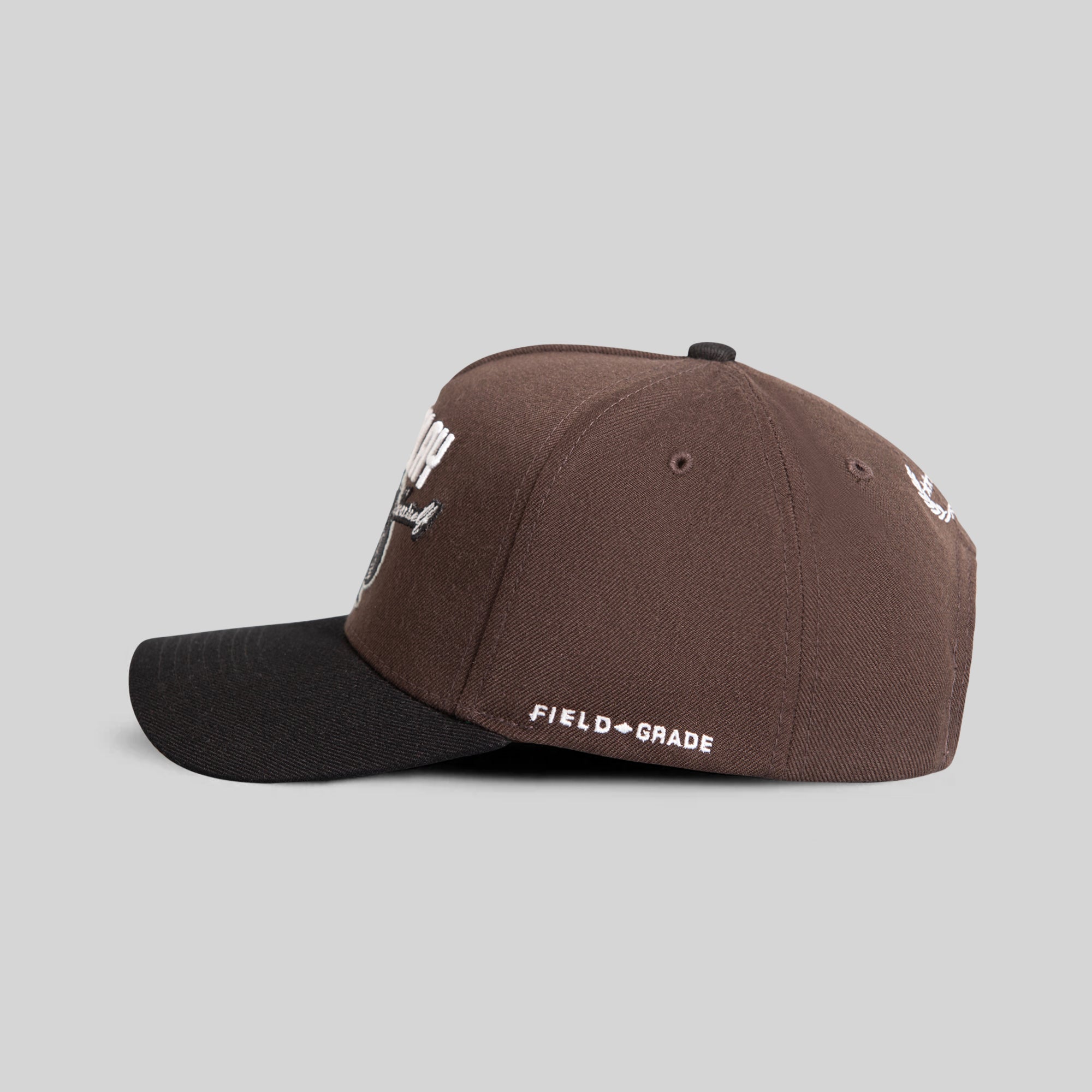 DONT PLAY YOURSELF MOCHA BLACK TRUCKER