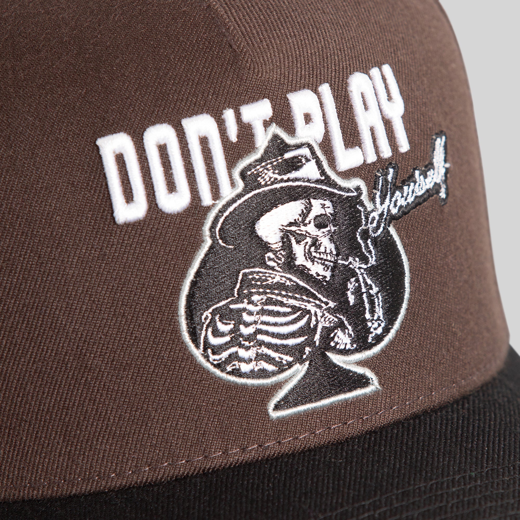 DONT PLAY YOURSELF MOCHA BLACK TRUCKER