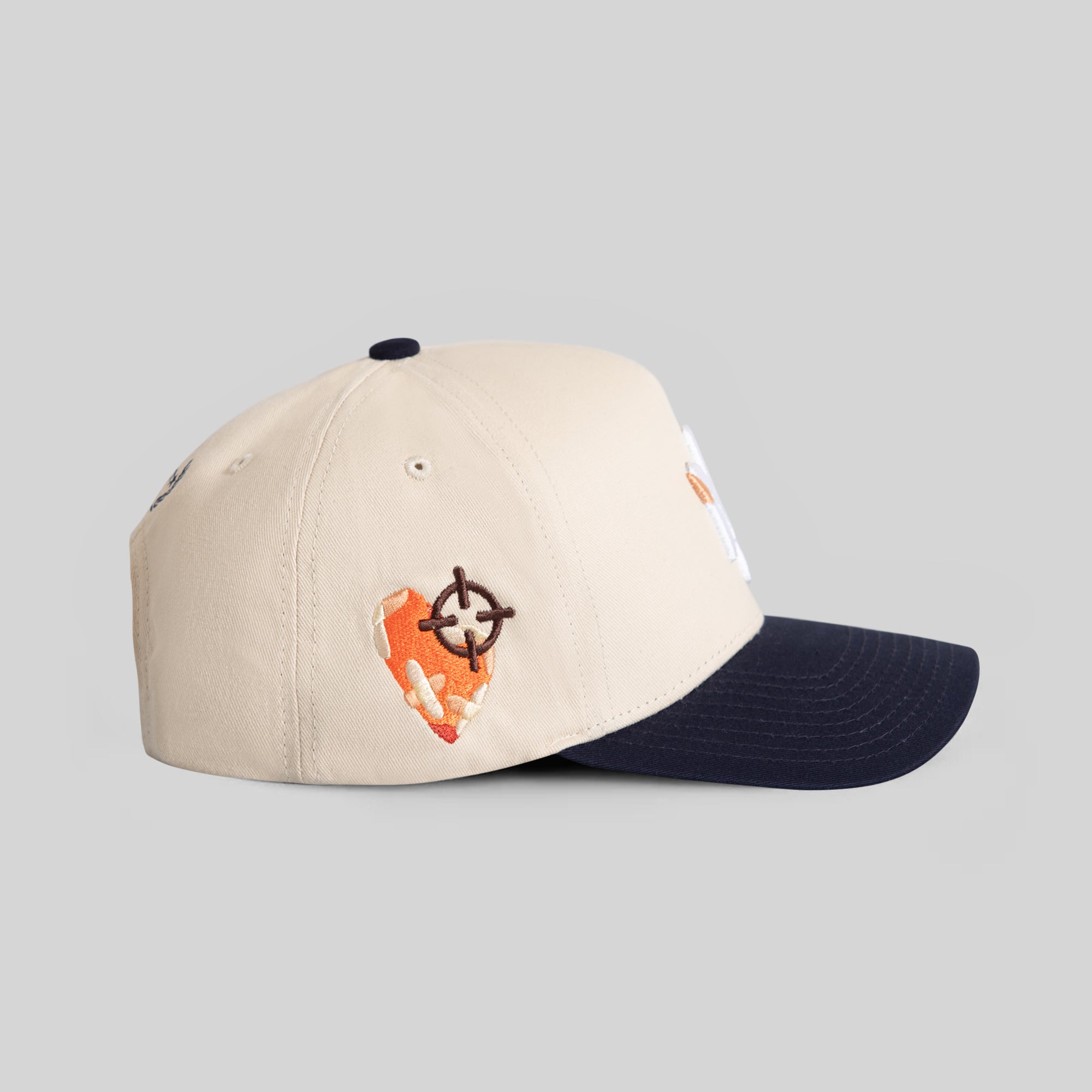 FIELD GRADE X KURVE STUDIO NY IS HEALING SAND NAVY TWILL TRUCKER