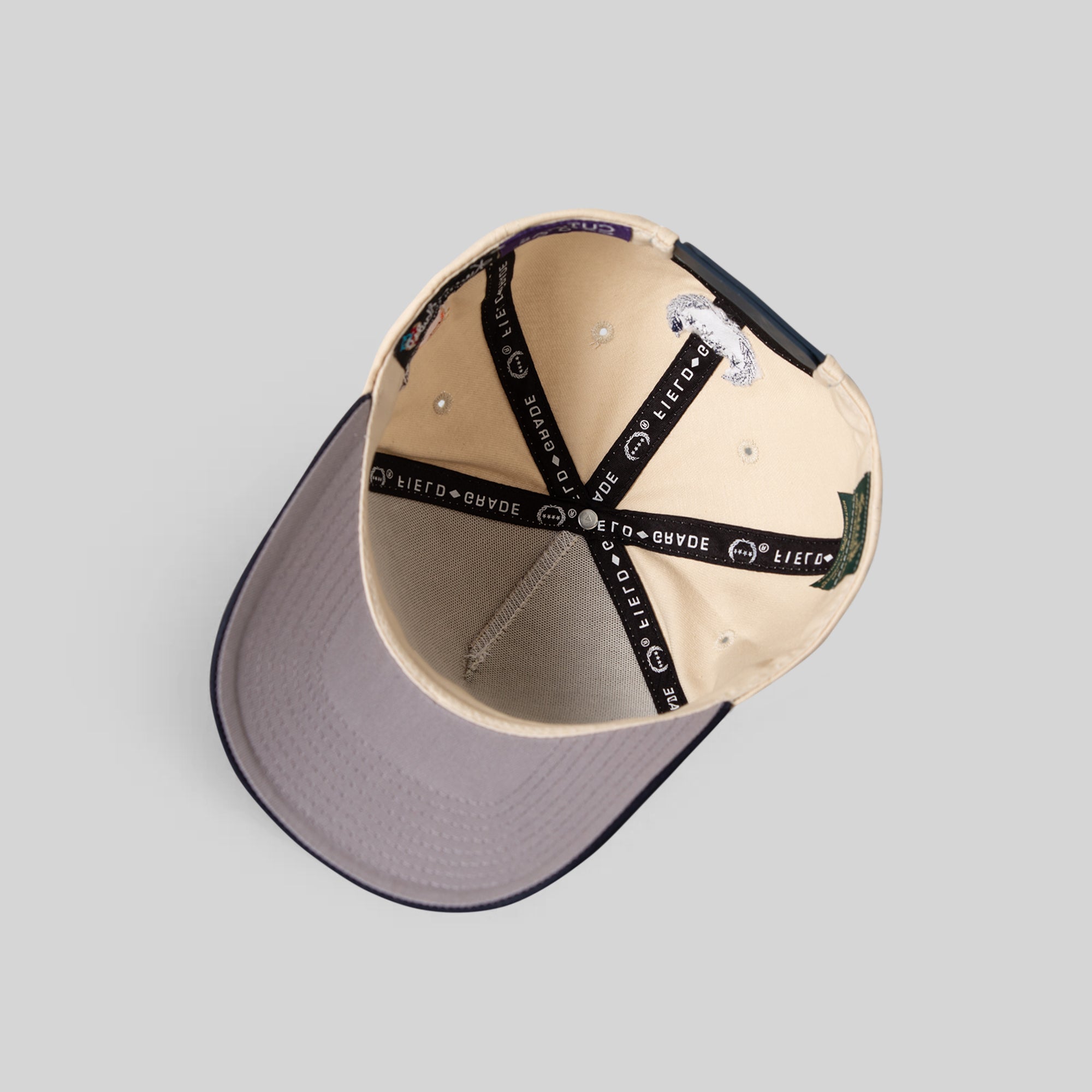 FIELD GRADE X KURVE STUDIO NY IS HEALING SAND NAVY TWILL TRUCKER