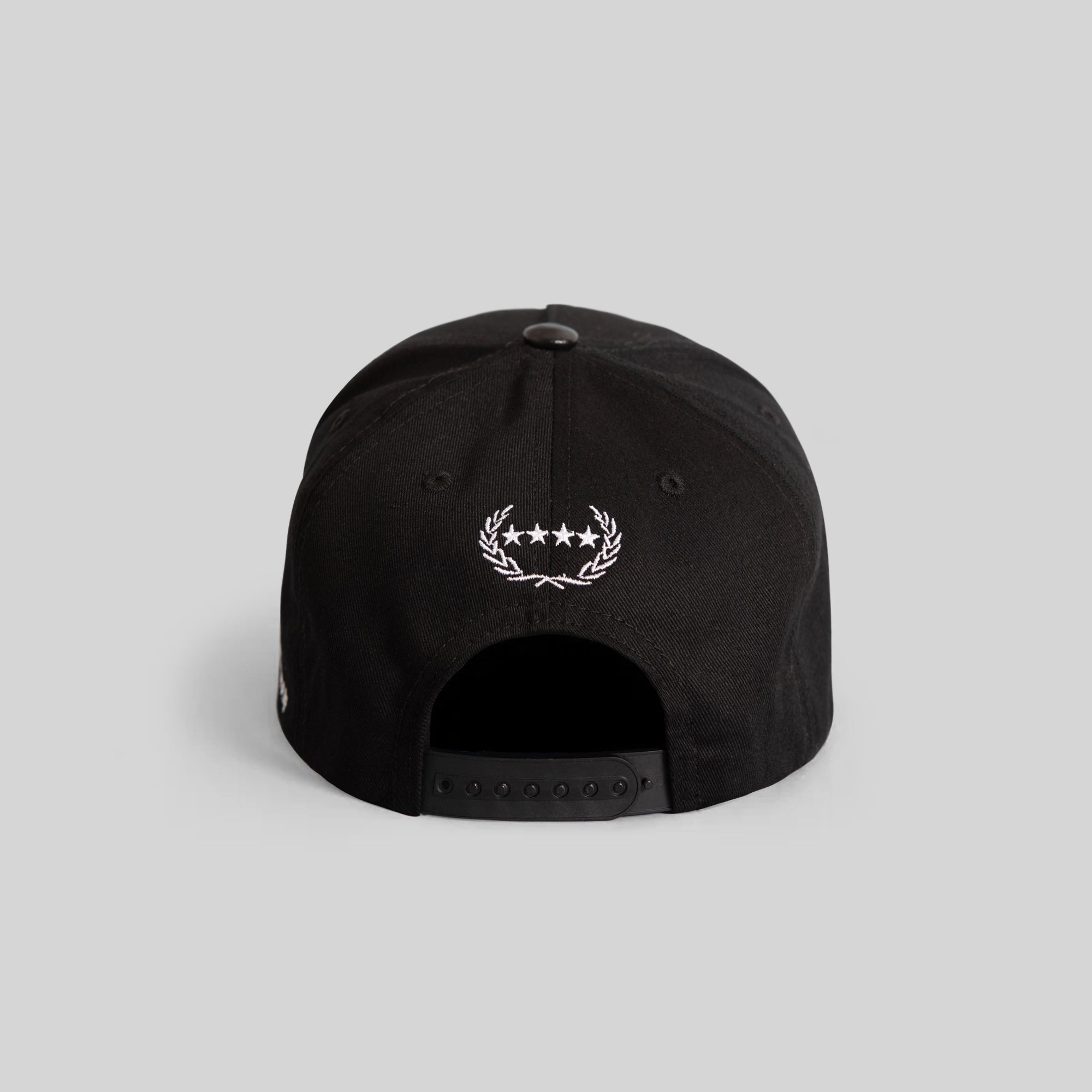 NO HARD FEELINGS BLACK TWILL LEATHER TRUCKER