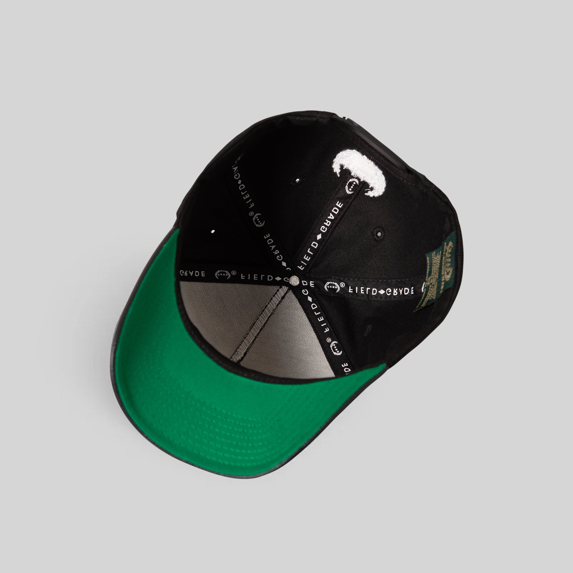 NO HARD FEELINGS BLACK TWILL LEATHER TRUCKER