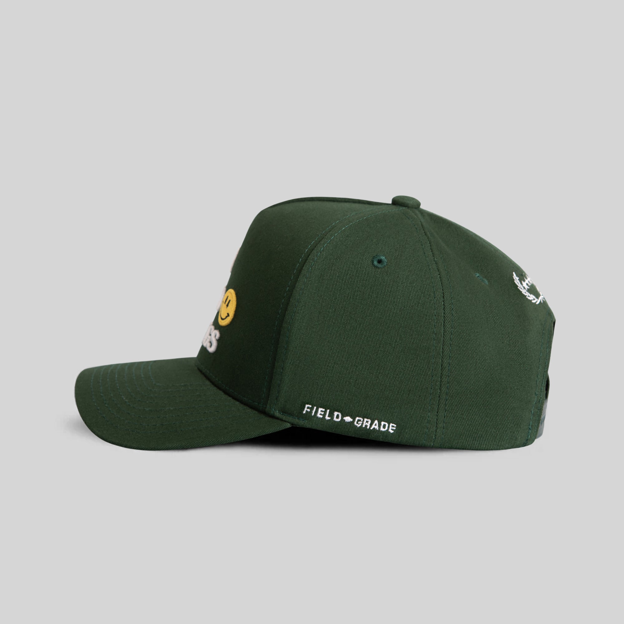 NO HARD FEELINGS FG GREEN TWILL TRUCKER