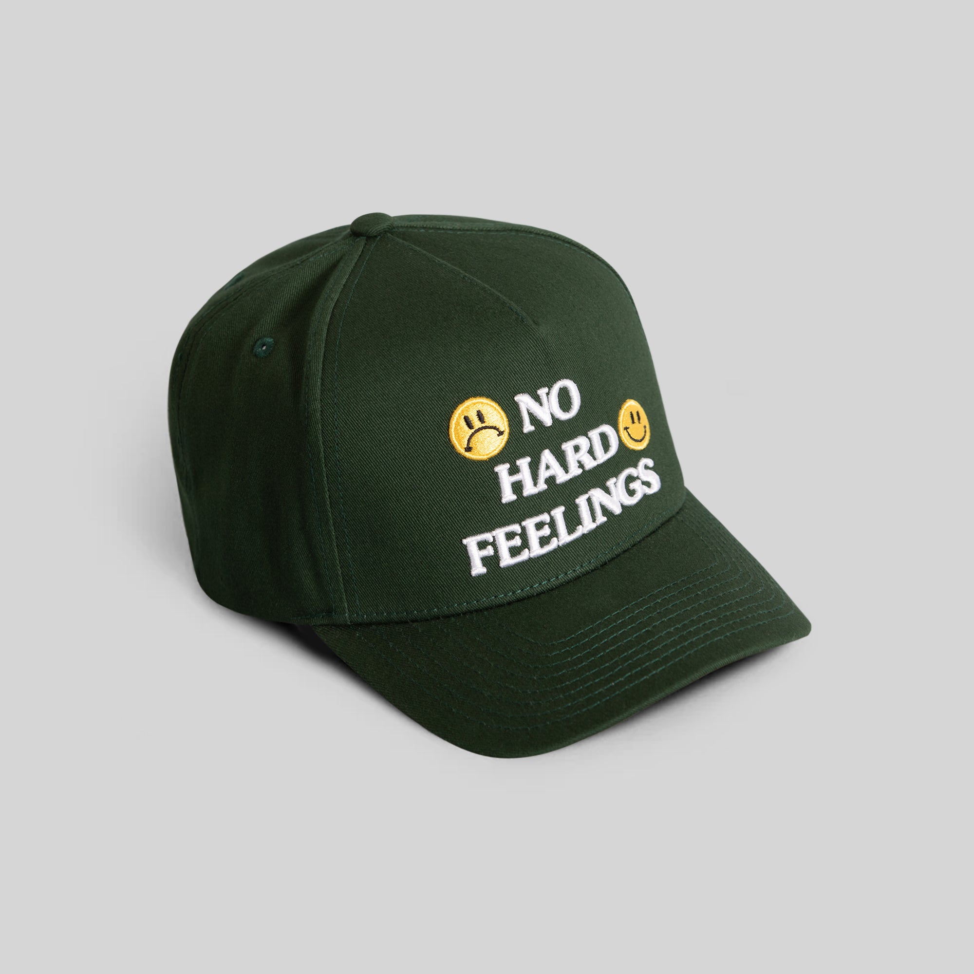 NO HARD FEELINGS FG GREEN TWILL TRUCKER