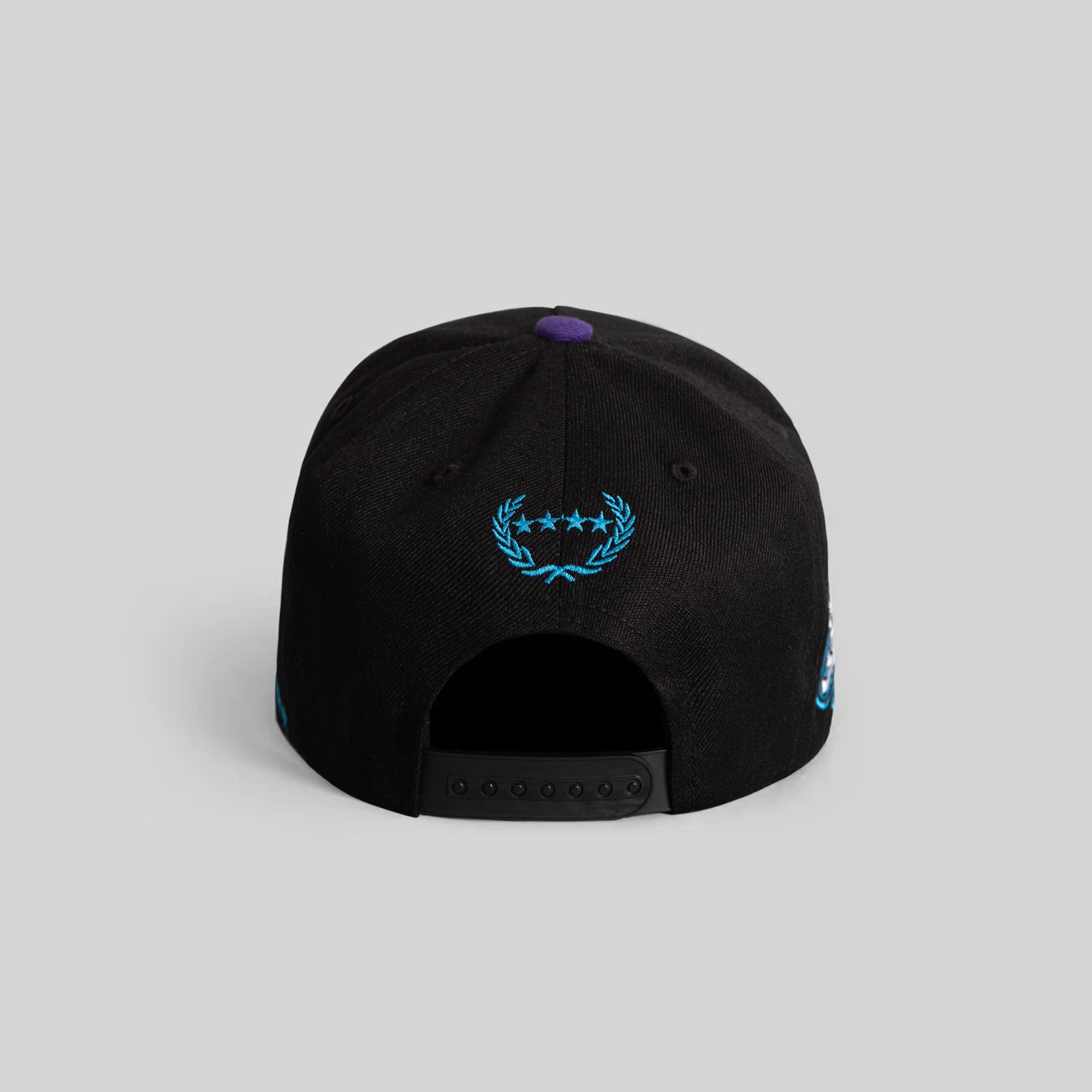 KITTY CATCHER BLACK PURPLE WOOL TRUCKER