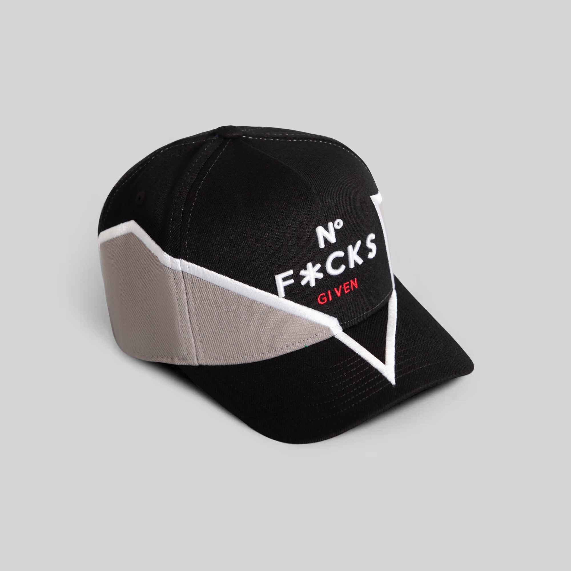 NO F*CKS GIVEN QUAKE BLACK CEMENT WOOL TRUCKER
