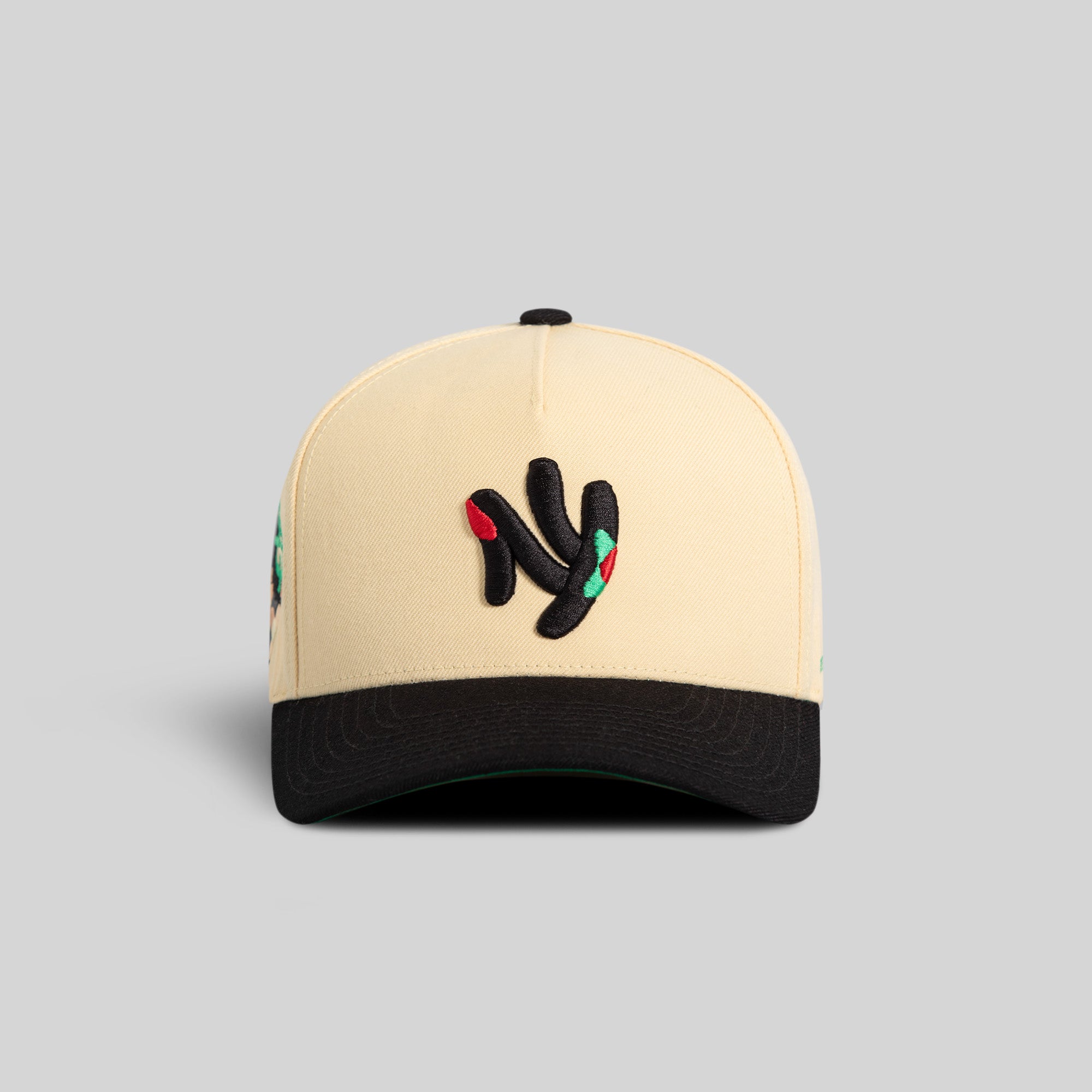FIELD GRADE X KURVE STUDIO NY IS HEALING SAND BLACK WOOL TRUCKER