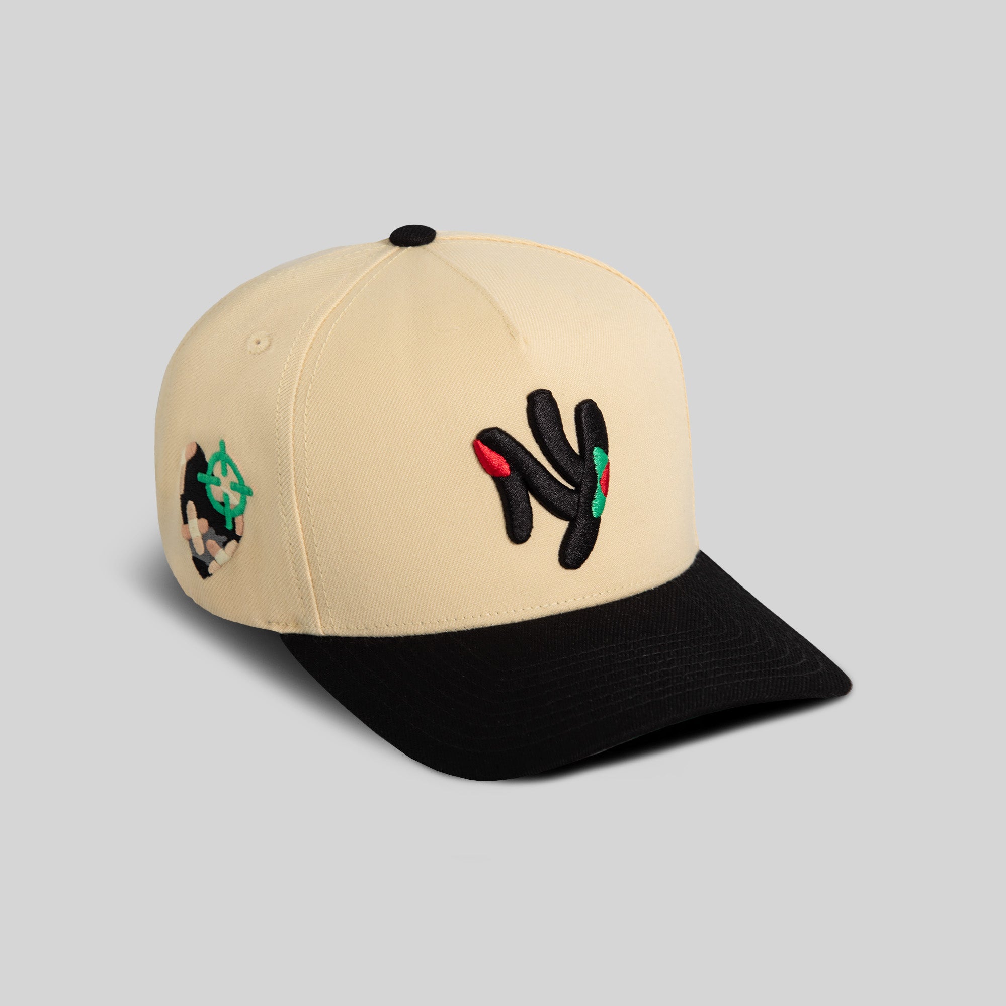 FIELD GRADE X KURVE STUDIO NY IS HEALING SAND BLACK WOOL TRUCKER