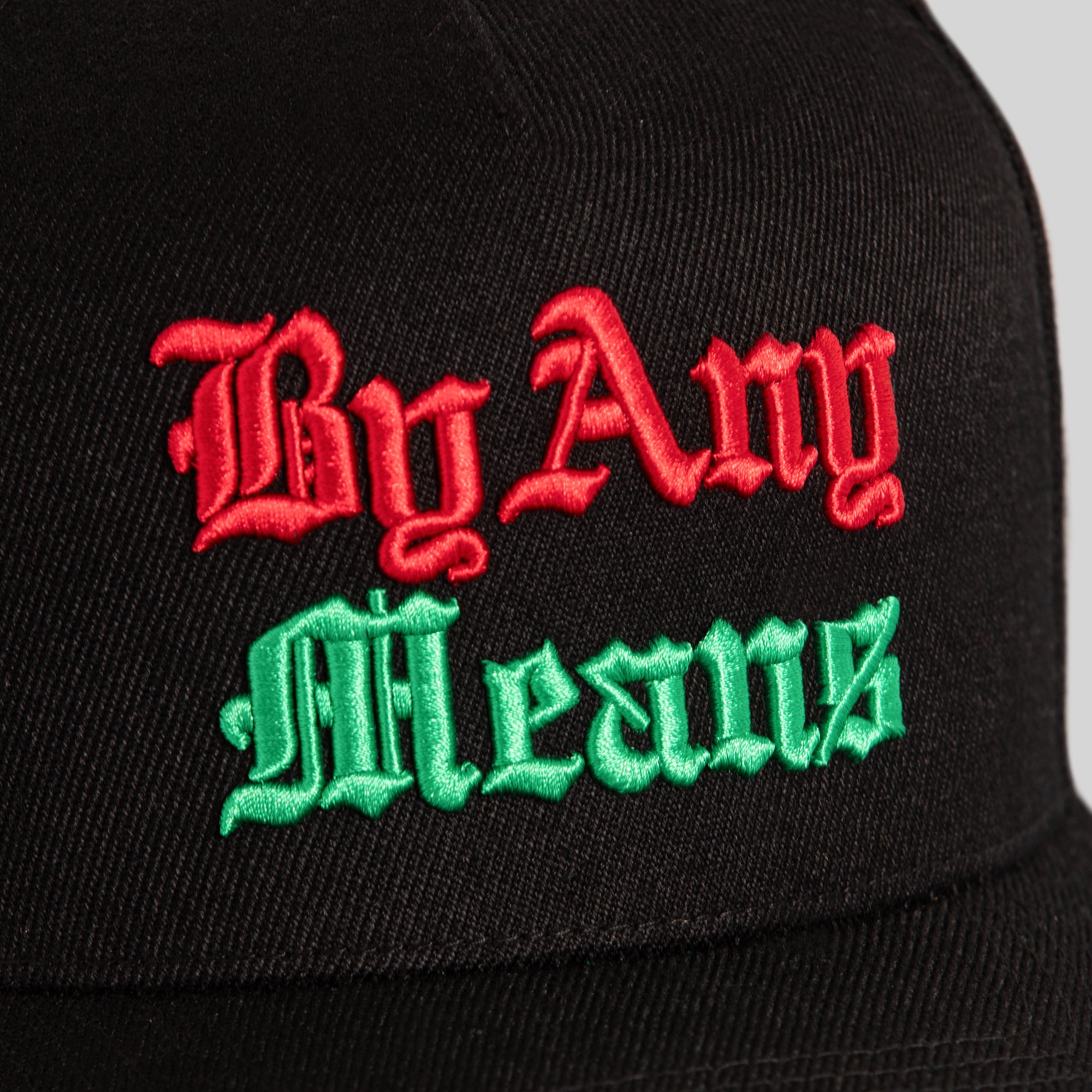 BY ANY MEANS BLACK WOOL TRUCKER