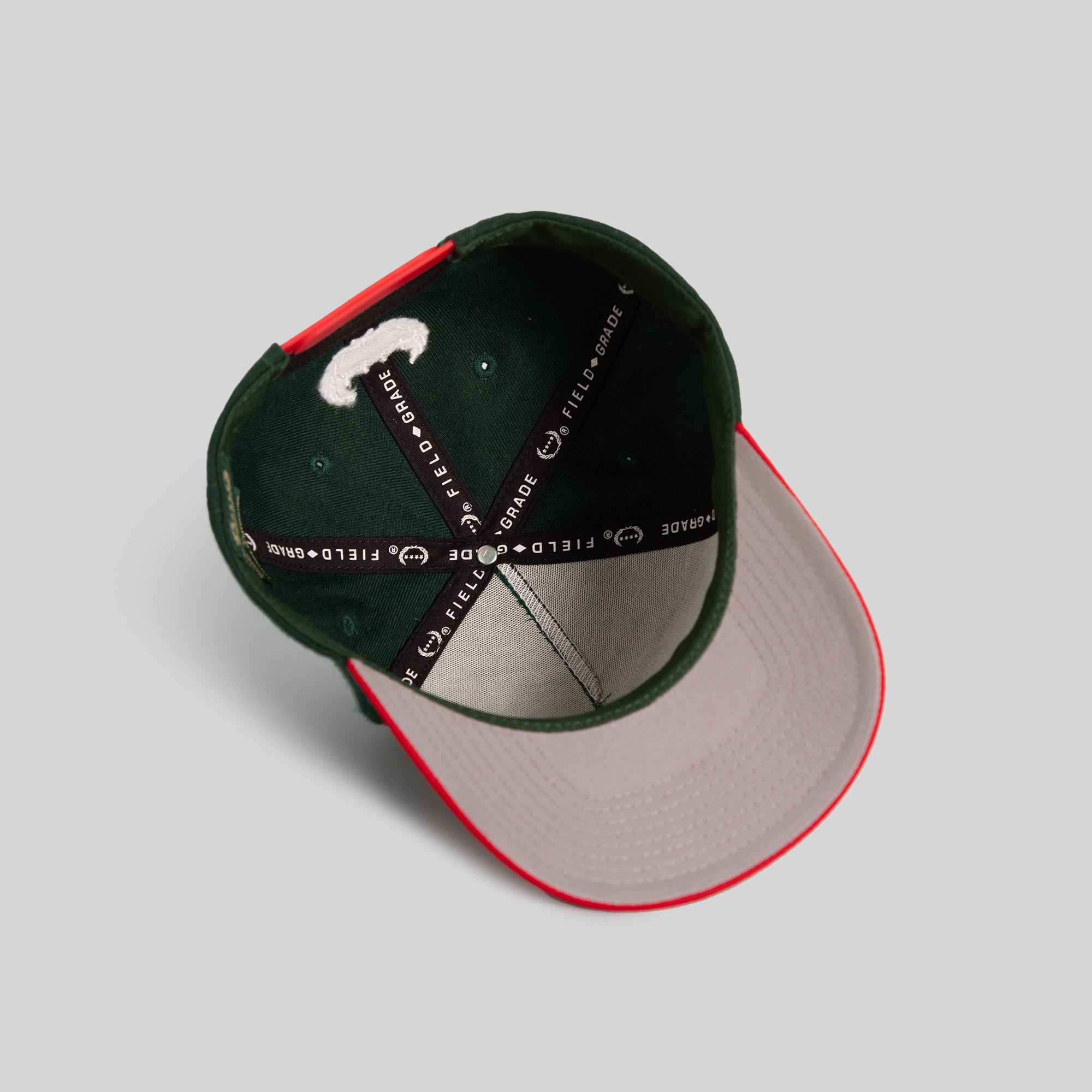 ME VALE VERGA (NO F*CKS GIVEN) FG GREEN VARSITY RED WOOL TRUCKER