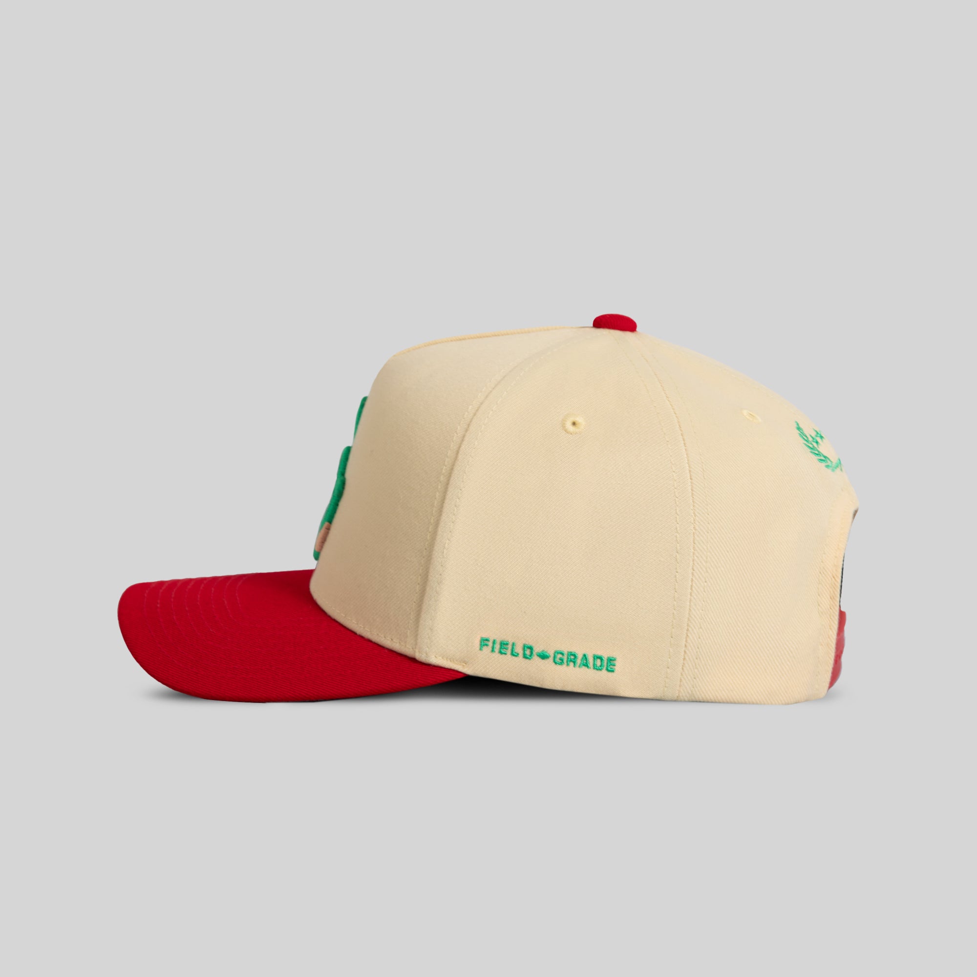 FIELD GRADE X KURVE STUDIO LA IS HEALING SAND RED WOOL TRUCKER