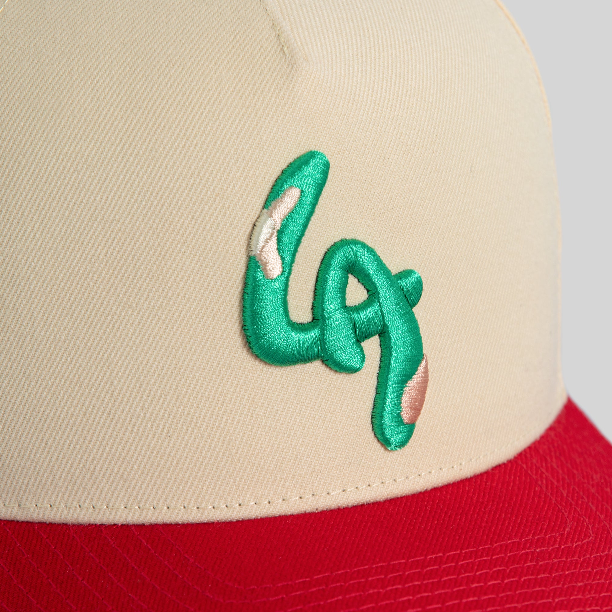 FIELD GRADE X KURVE STUDIO LA IS HEALING SAND RED WOOL TRUCKER