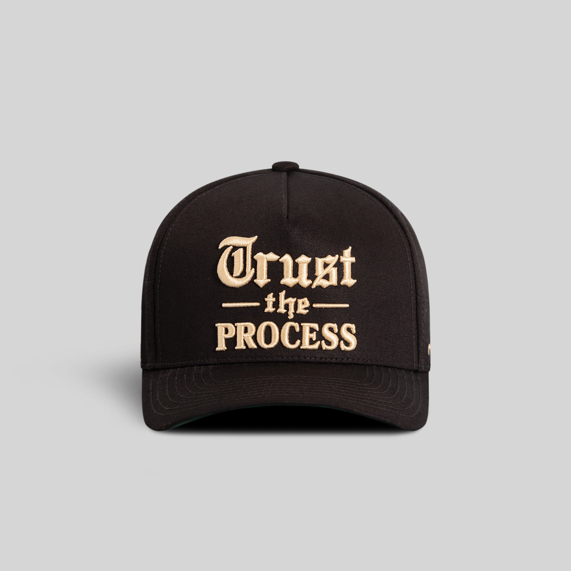 TRUST THE PROCESS BLACK TWILL TRUCKER