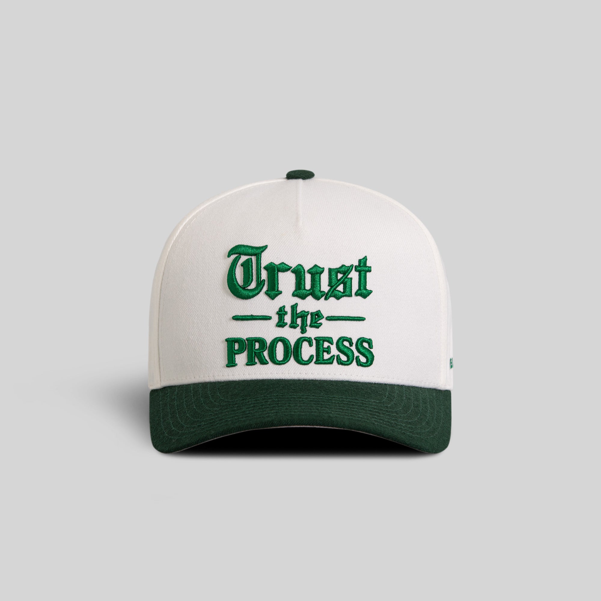 TRUST THE PROCESS OFF WHITE EMERALD WOOL TRUCKER
